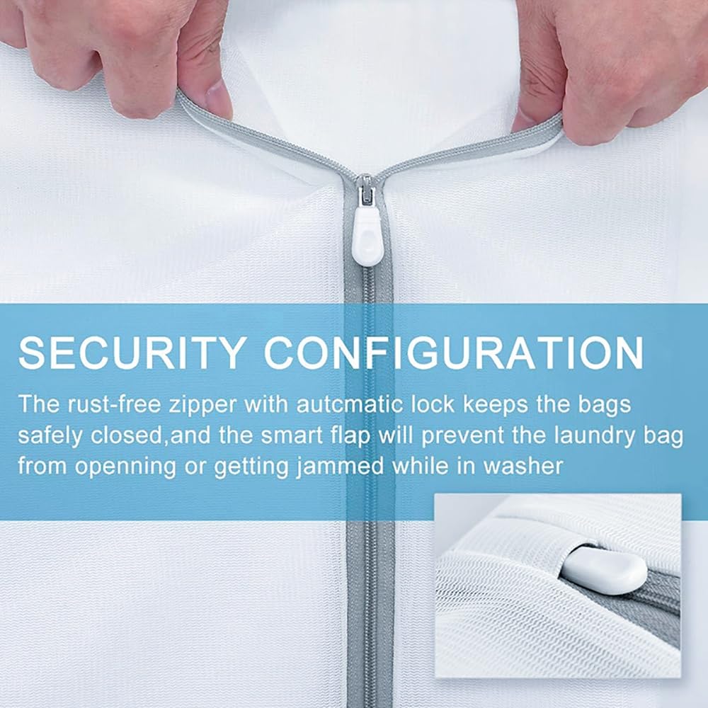 Upgraded Mesh Laundry Bags for Delicates with Hanging Ring - 12x16 Inches Washing Machine Bags (1 Medium) - Perfect for Bras, Lingerie, Baby Clothes & Travel Laundry Organization