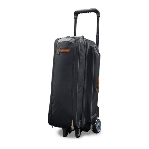 Premium Triple Roller Bowling Bag - Heavy Duty Black/Grey Design for Men & Women - Perfect for League Play, Tournaments & Practice Sessions