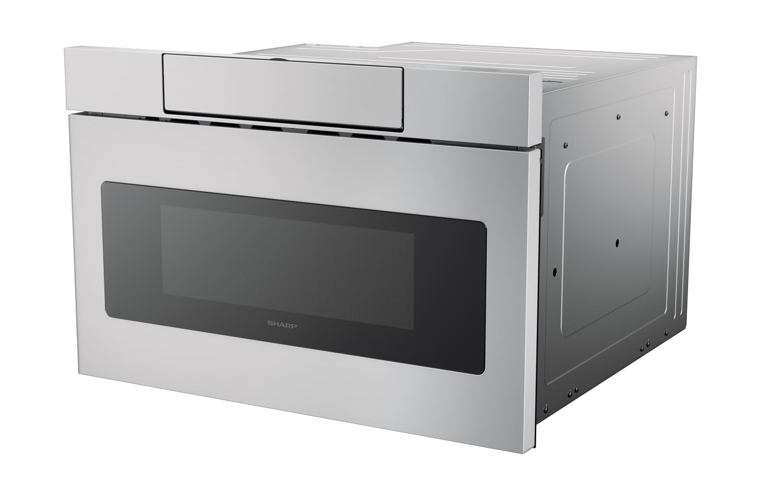 Sharp SMD2470ASY 24-Inch 1.2 cu. Ft. 950W Stainless Steel Built-In Microwave Drawer - Perfect for Modern Kitchens, Small Spaces & Luxury Homes