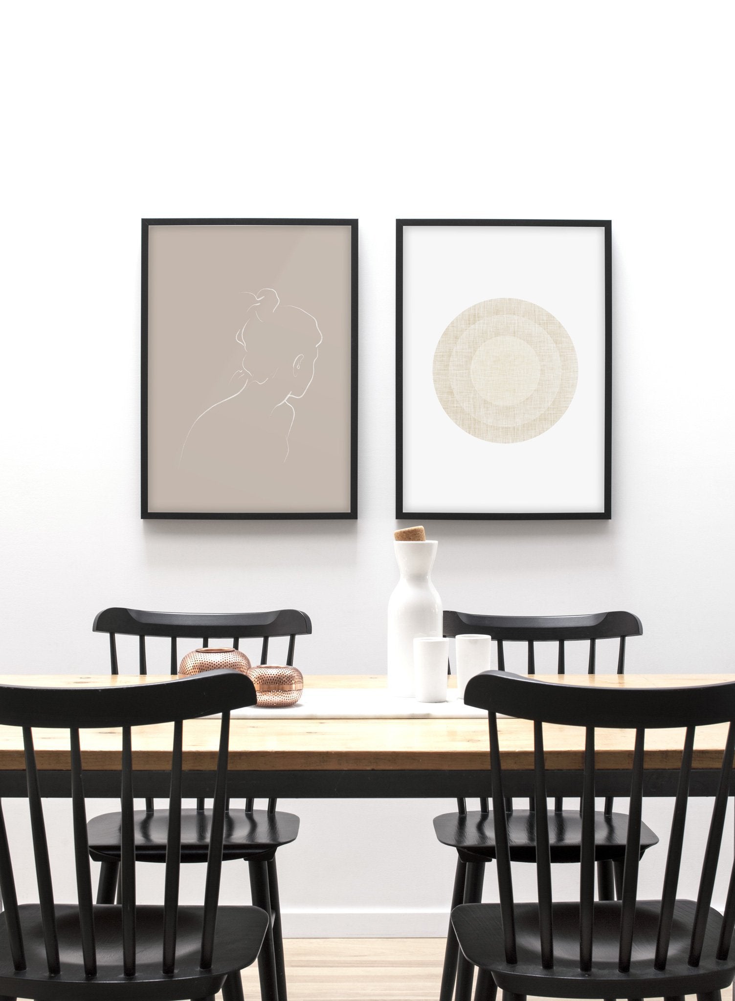 Into the Distance in Beige - Premium Wall Art Poster for Home & Office Decor - Perfect for Living Room, Bedroom or Workspace