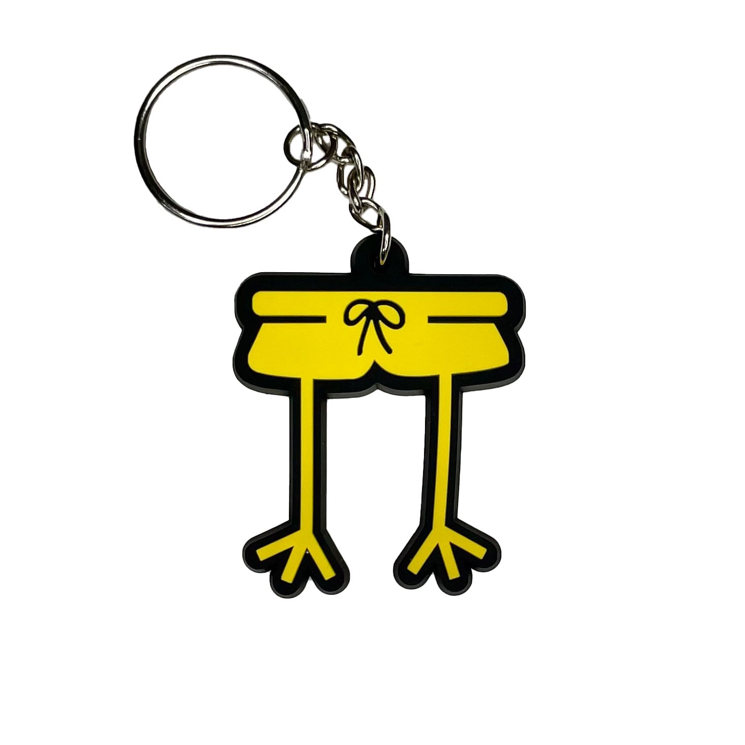 Custom Yellow Logo Keychain - Personalized Promotional Gift for Events, Business, and Travel Accessories