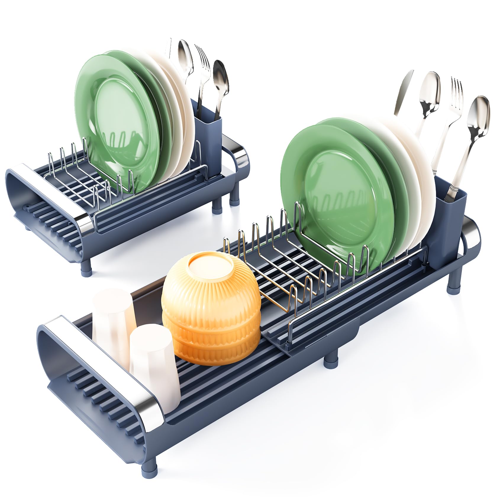 Expandable Stainless Steel Dish Drying Rack (11