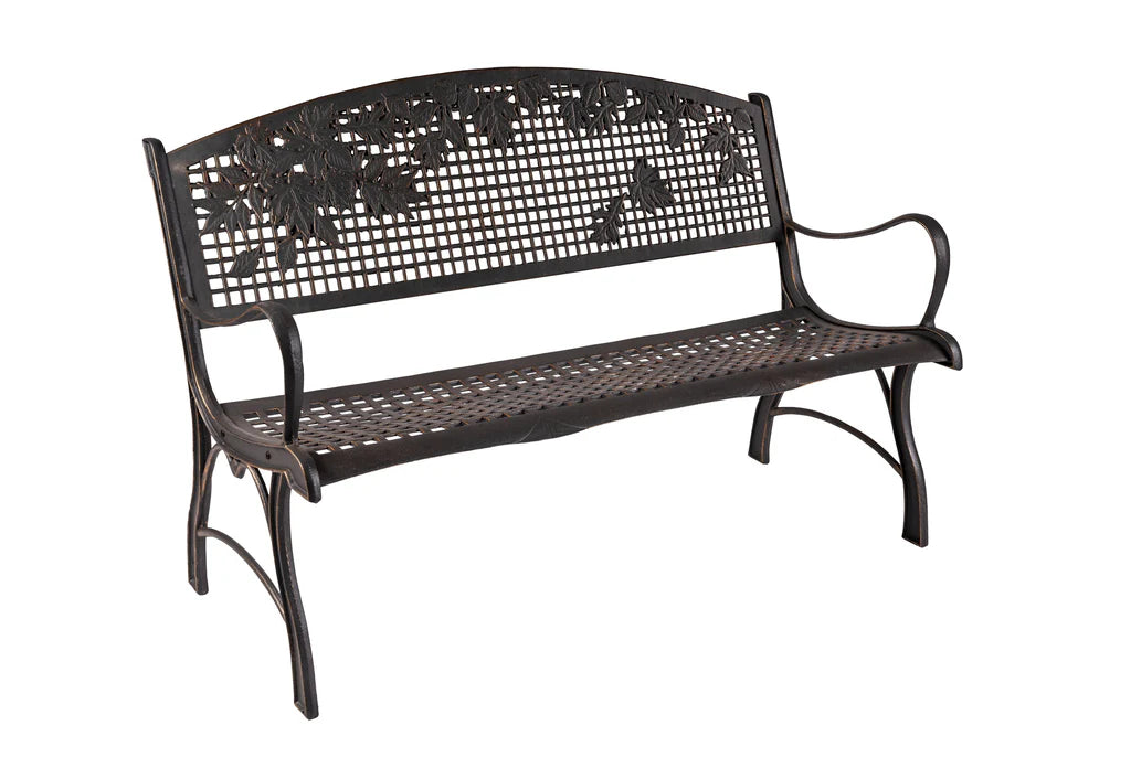 Outdoor Leaves Bench - Durable Wooden Garden Bench for Patio, Backyard, and Park - Perfect for Relaxing in Nature