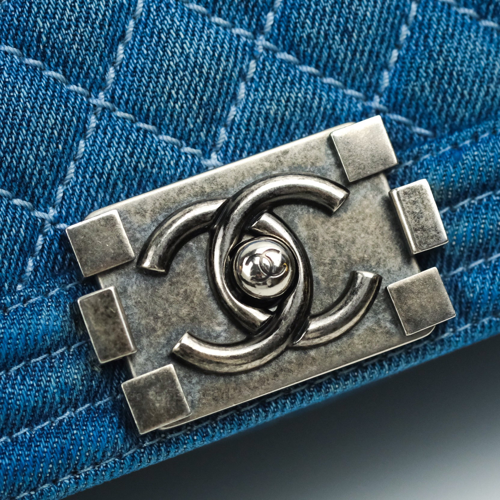 Chanel Boy Quilted Medium Denim Bag with Ruthenium Hardware - Luxury Designer Crossbody for Women, Perfect for Date Night & Evening Events