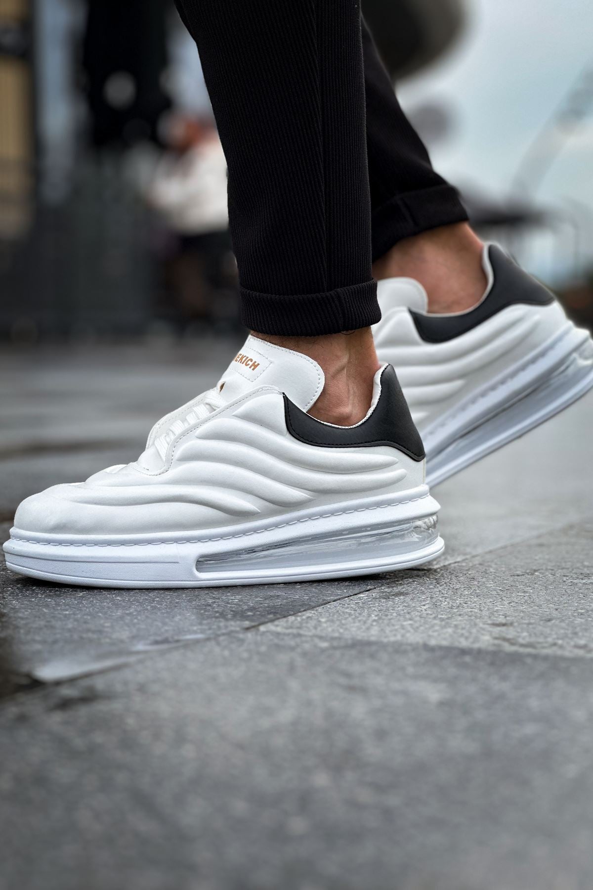 GBT Sollıevo Men's Casual Shoes - White/Black | Comfortable Sneakers for Walking, Running & Everyday Wear