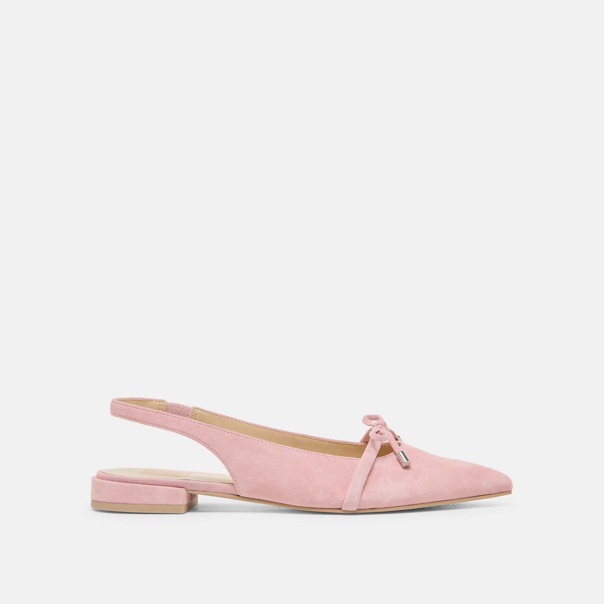 PAYGE Women's Flats in Petal Pink Suede - Comfortable Slip-On Shoes for Casual Wear, Office & Daily Outfits