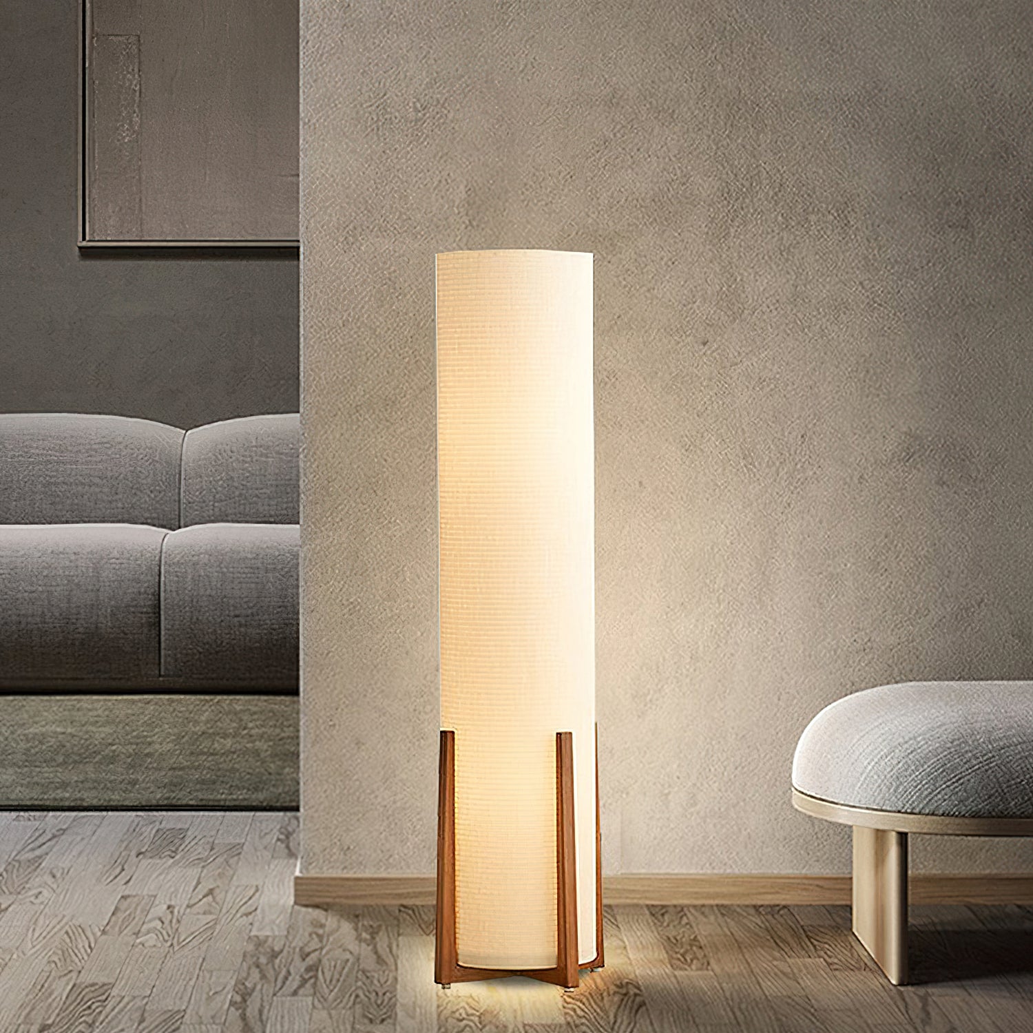 Brightech Parker LED Floor Lamp - Modern Standing Light for Living Room, Bedroom & Office - Adjustable Brightness & Energy Efficient Lighting for Reading & Relaxation