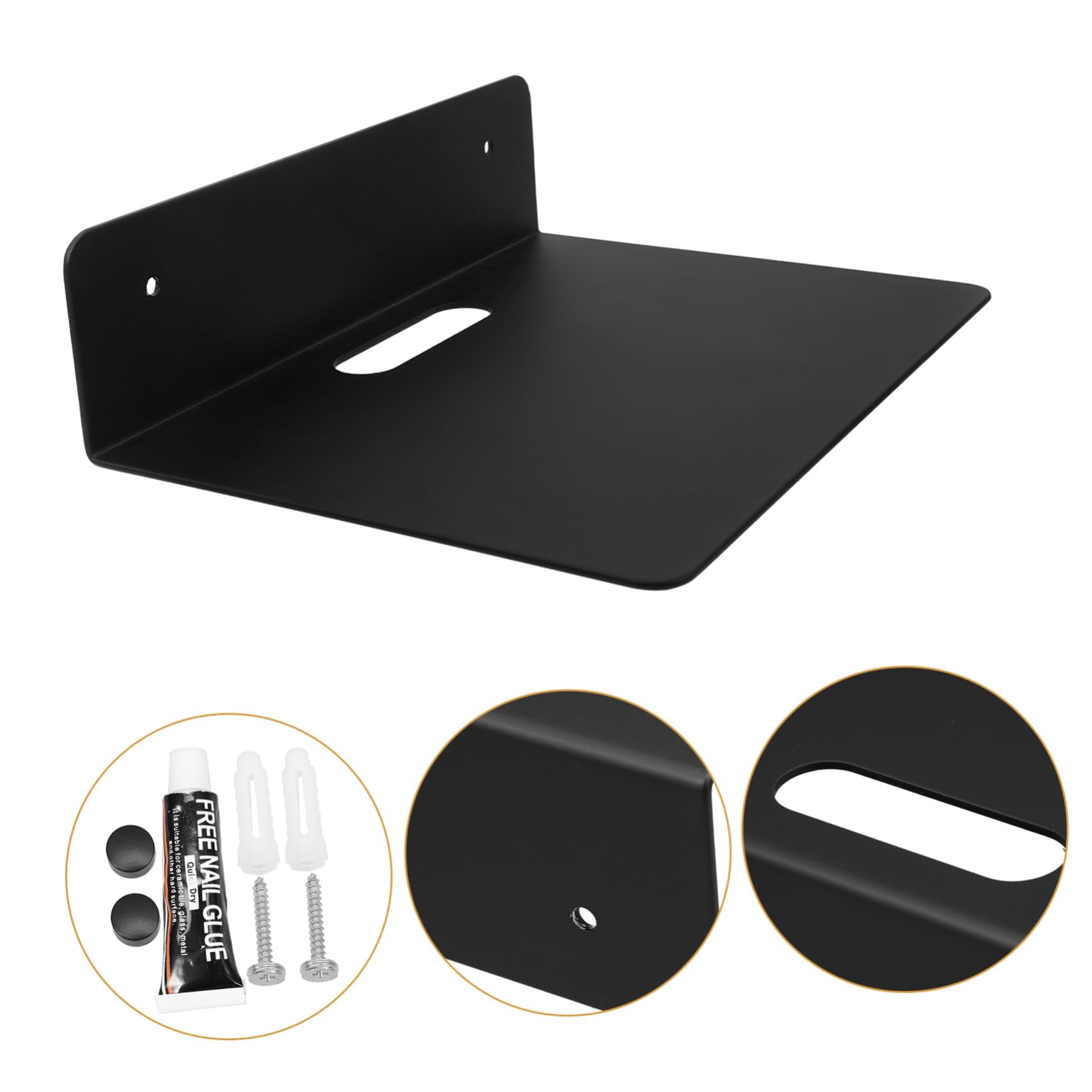 Operitacx 3-Piece Wall Mount Bracket Set for Projector, Camera, Router & DVD Shelf - Universal Adjustable Mounting Solution for Living Room, Office & Home Theater Organization