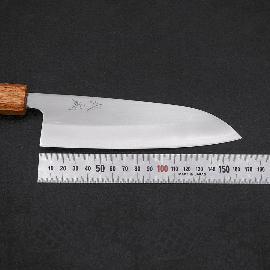 Premium Santoku Knife 165mm - White Steel #1 Polished Blade with Yaki Urushi Handle - Japanese Kitchen Knife for Slicing, Dicing & Chopping Vegetables, Meat & Fish - Perfect for Home Chefs & Professional Kitchens
