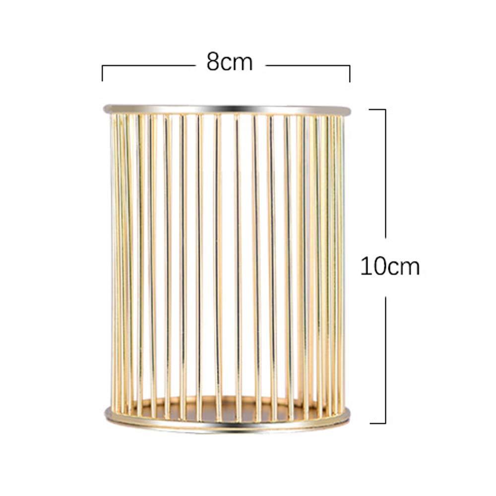 Stylish Gold Wire Metal Pen Holder - 2-Pack Decorative Desk Organizer for Pencils, Pens & Office Supplies | Perfect for Home, Office & School Workspace Organization