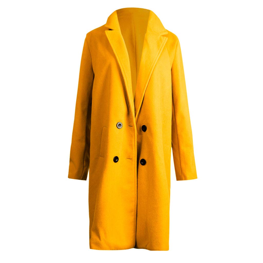 Elegant Women's Wool Blend Slim Long Coat - Warm Winter Outerwear for Office, Dating & Formal Occasions