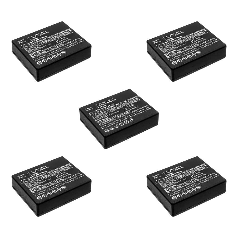 Synergy Digital Wireless Headset Batteries - 5-Pack Li-ion 3.7V 1800mAh Replacement Batteries for HME 2GL-523450-G2017 Wireless Headset | Perfect for Call Centers, Warehouses & Customer Service Teams