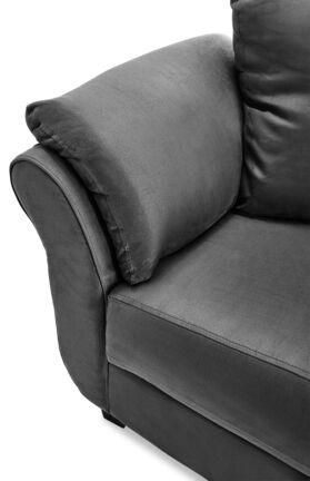 Dark Grey Collier Sofa - Modern Fabric Sectional Couch for Living Room, Lounge, and Family Room Comfort