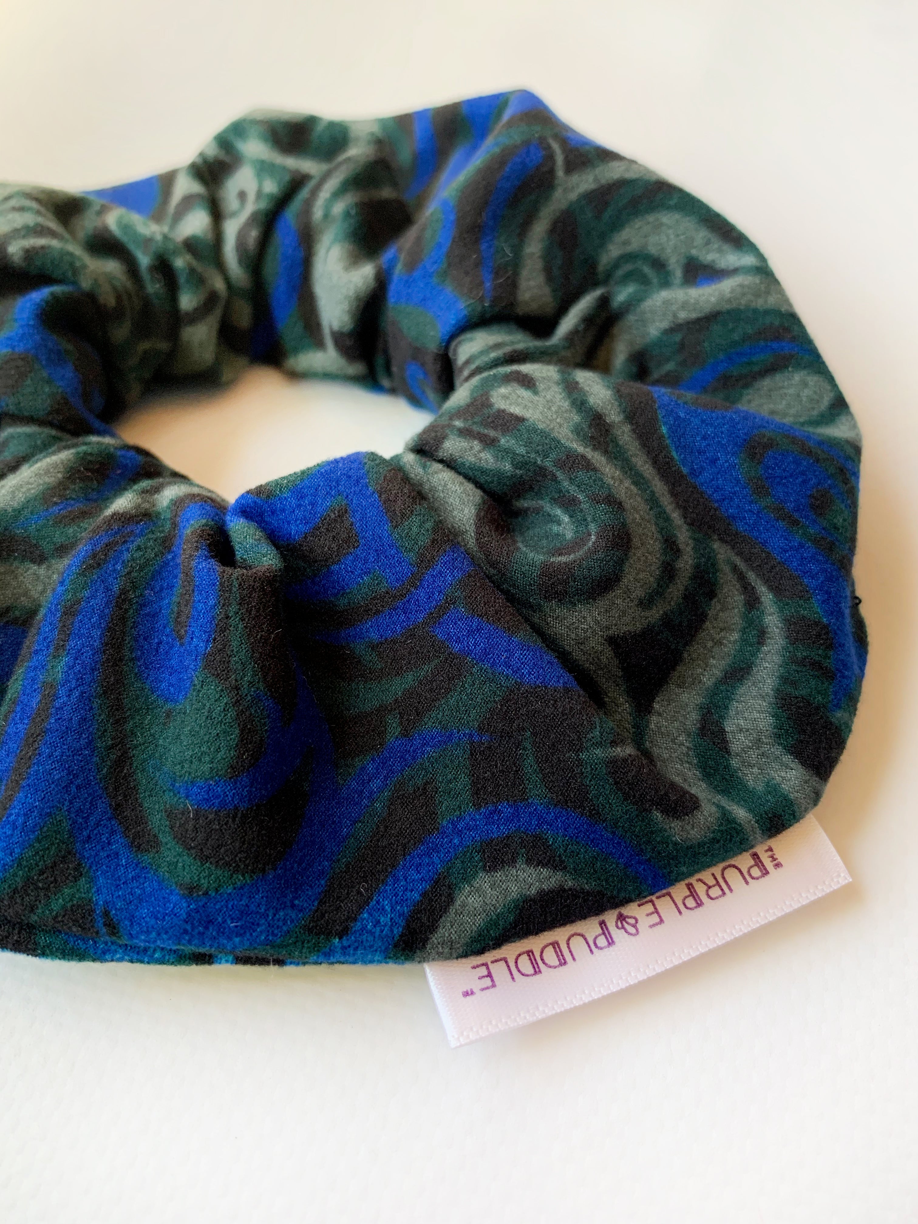 Sea Swirl Scrunchie Hair Ties - Soft & Stretchy Hair Accessories for Women & Girls - Perfect for Workouts, Yoga, and Everyday Use