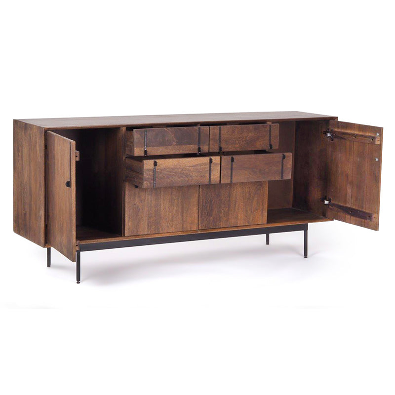 SERINA 170cm Solid Mango Wood Sideboard Buffet Cabinet - Perfect for Dining Room Storage, Kitchen Organization & Living Room Decor