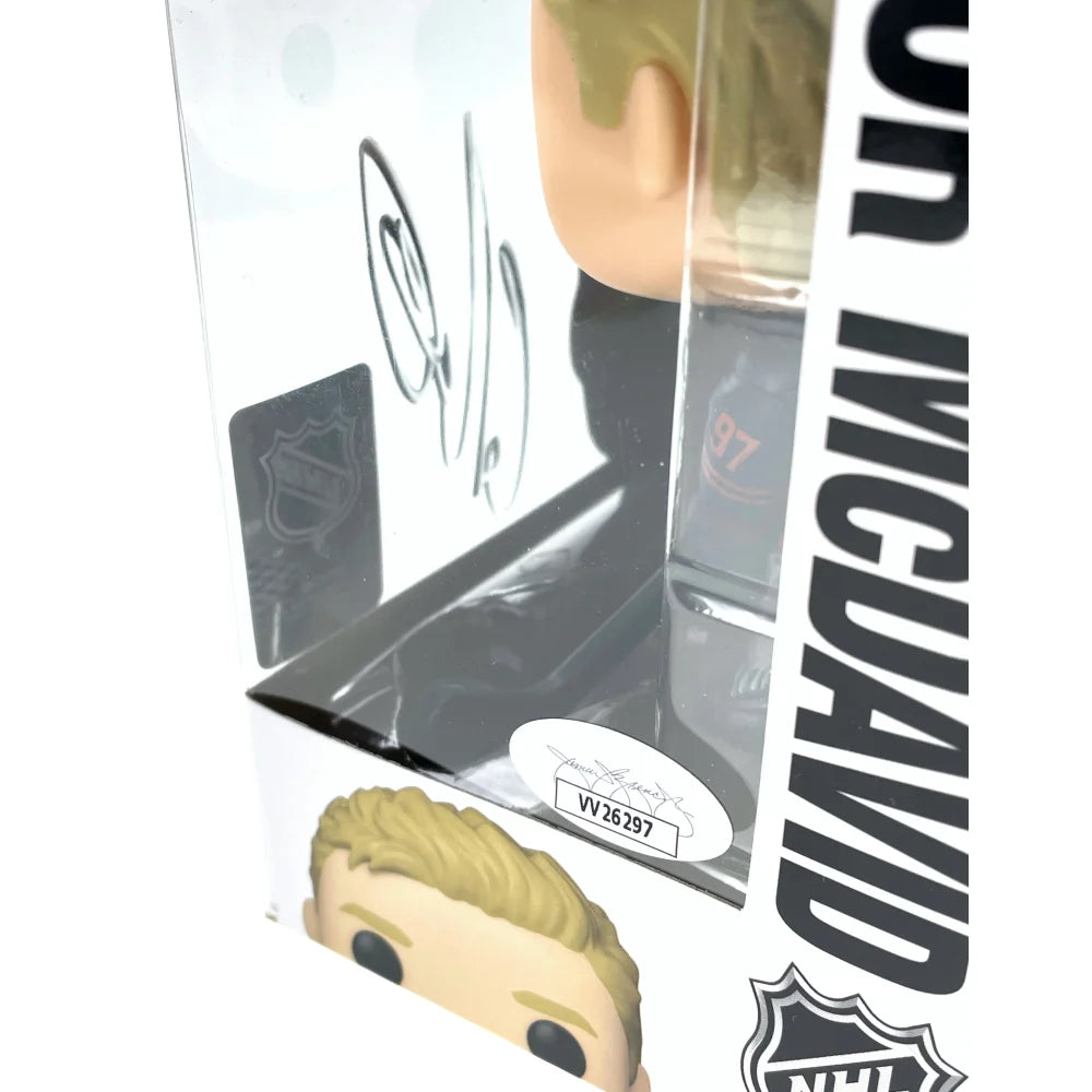 Connor McDavid Autographed Funko Pop #75 Edmonton Oilers JSA COA Signed Hockey Figure - Perfect for NHL Fans, Collectors & Hockey Memorabilia Displays