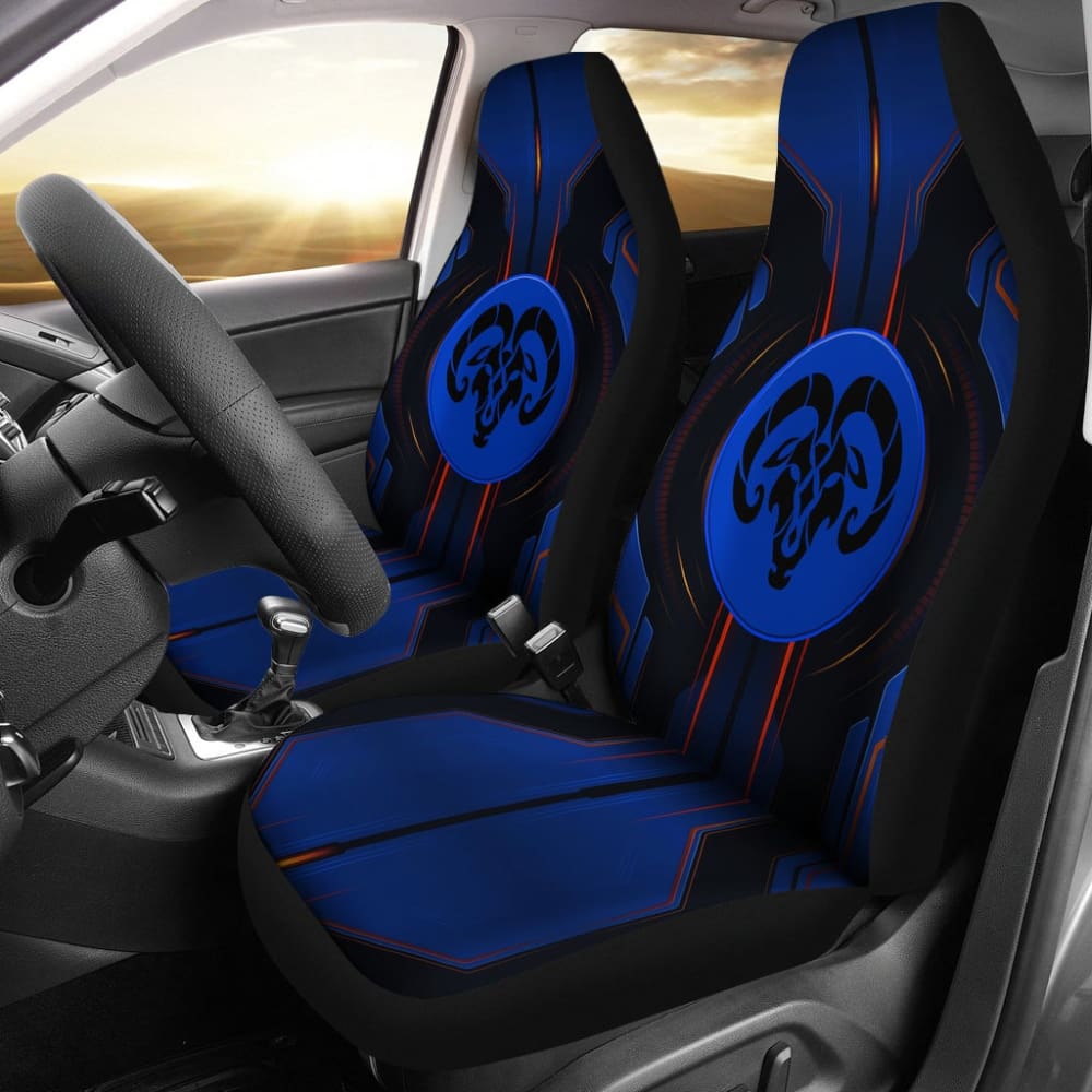 Premium Black & Blue Custom Fit Dodge Ram Seat Covers - Heavy Duty Neoprene Protection for Trucks (Model 2 212603) | Perfect for Off-Roading, Work & Everyday Commute