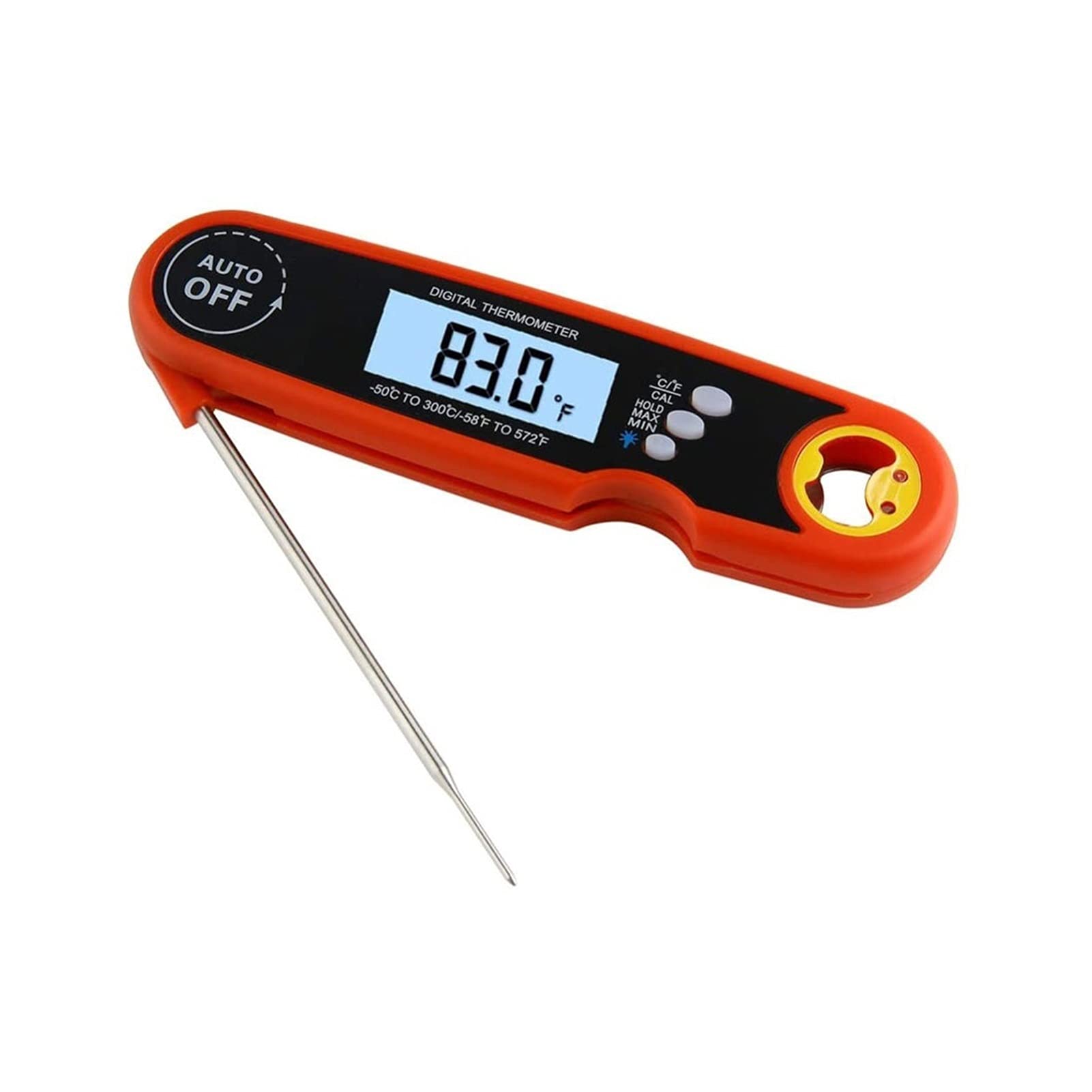 **Waterproof Digital Instant Read Meat Thermometer - 4.6” Folding Probe, Backlight & Calibration - Perfect for Cooking, BBQ, Grilling, Candy Making, Liquids & Beef (Black)**    **Usage Scenarios:** Ideal for home chefs, BBQ enthusiasts, candy makers, and professional cooks to ensure perfectly cooked meats, candies, and liquids every time.