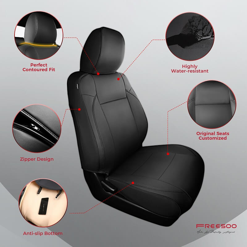 Toyota Tacoma Universal Classic Seat Covers 2005-2023 | Waterproof & Durable | Perfect Fit for 40/60 Rear Seats | Model Q350216 | Ideal for Off-Roading, Camping & Daily Commute