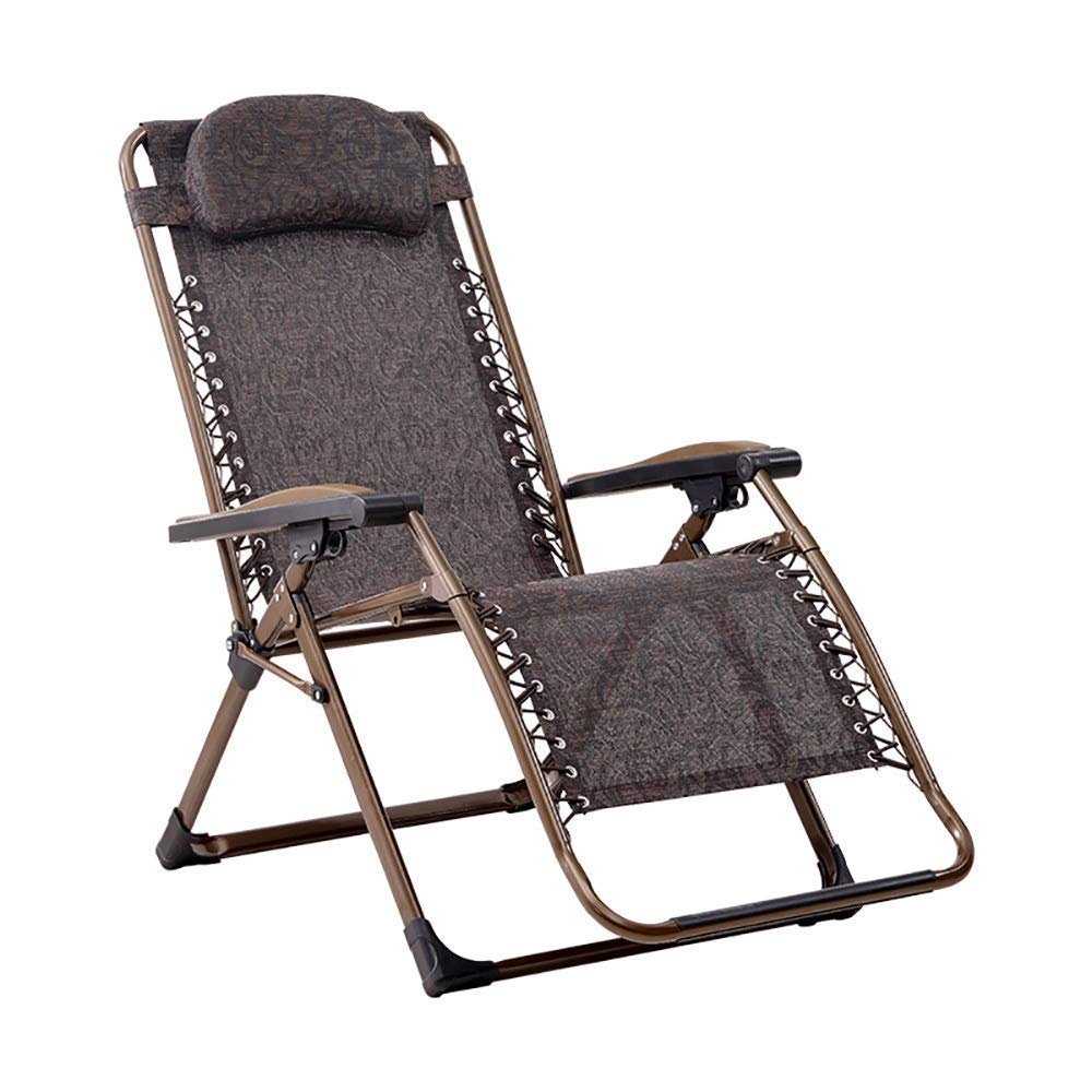 Portable Folding Chair with Headrest - Heavy Duty 440lbs Capacity - Adjustable Reclining Camping Chair for Adults - Perfect for Home, Office, Patio, Beach & Outdoor Use - Black