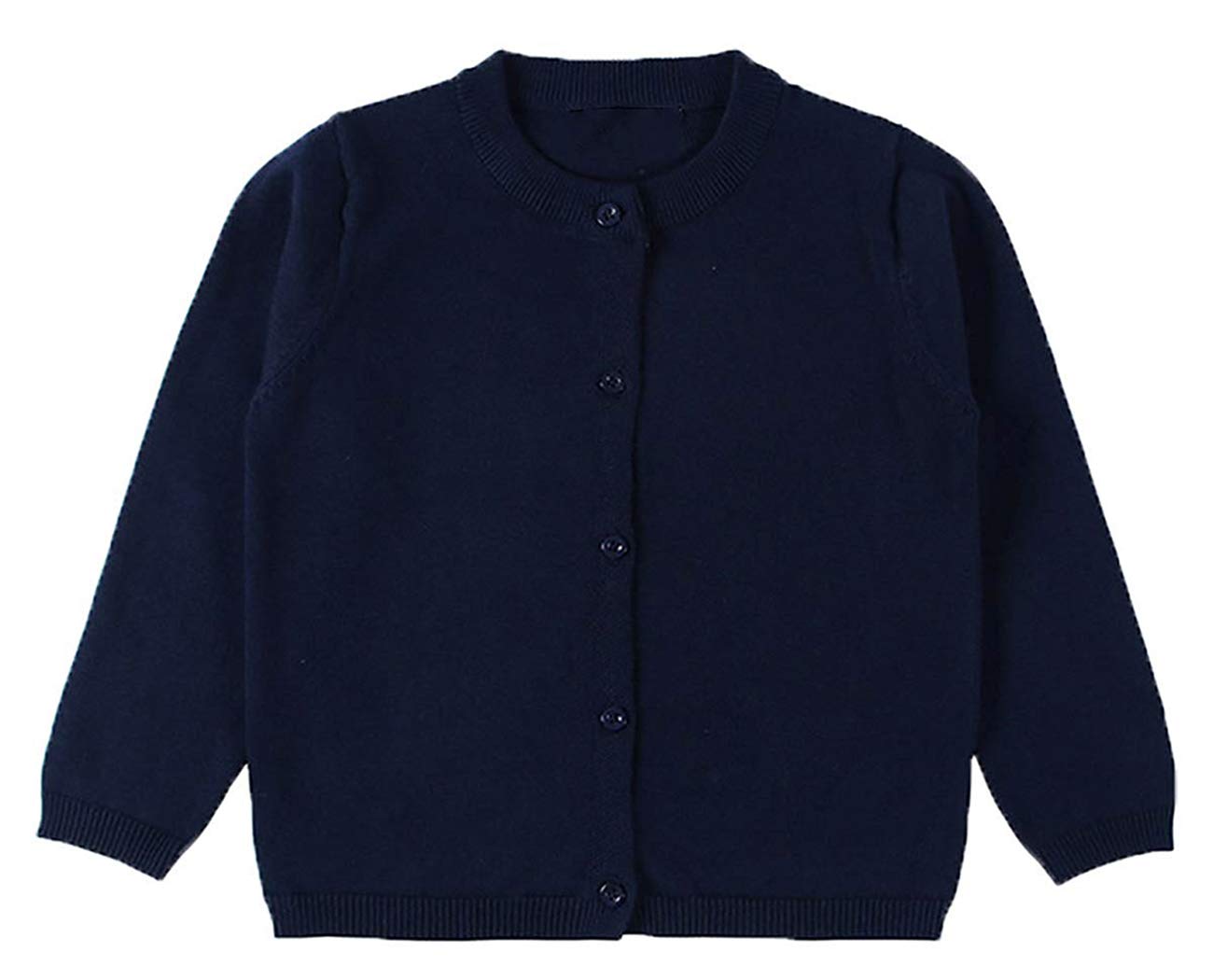 Baby Girls Cotton Cardigans - Soft Long Sleeve Crewneck Button Sweater for Toddlers & Kids | Perfect for School Uniforms, Playdates & Family Outings