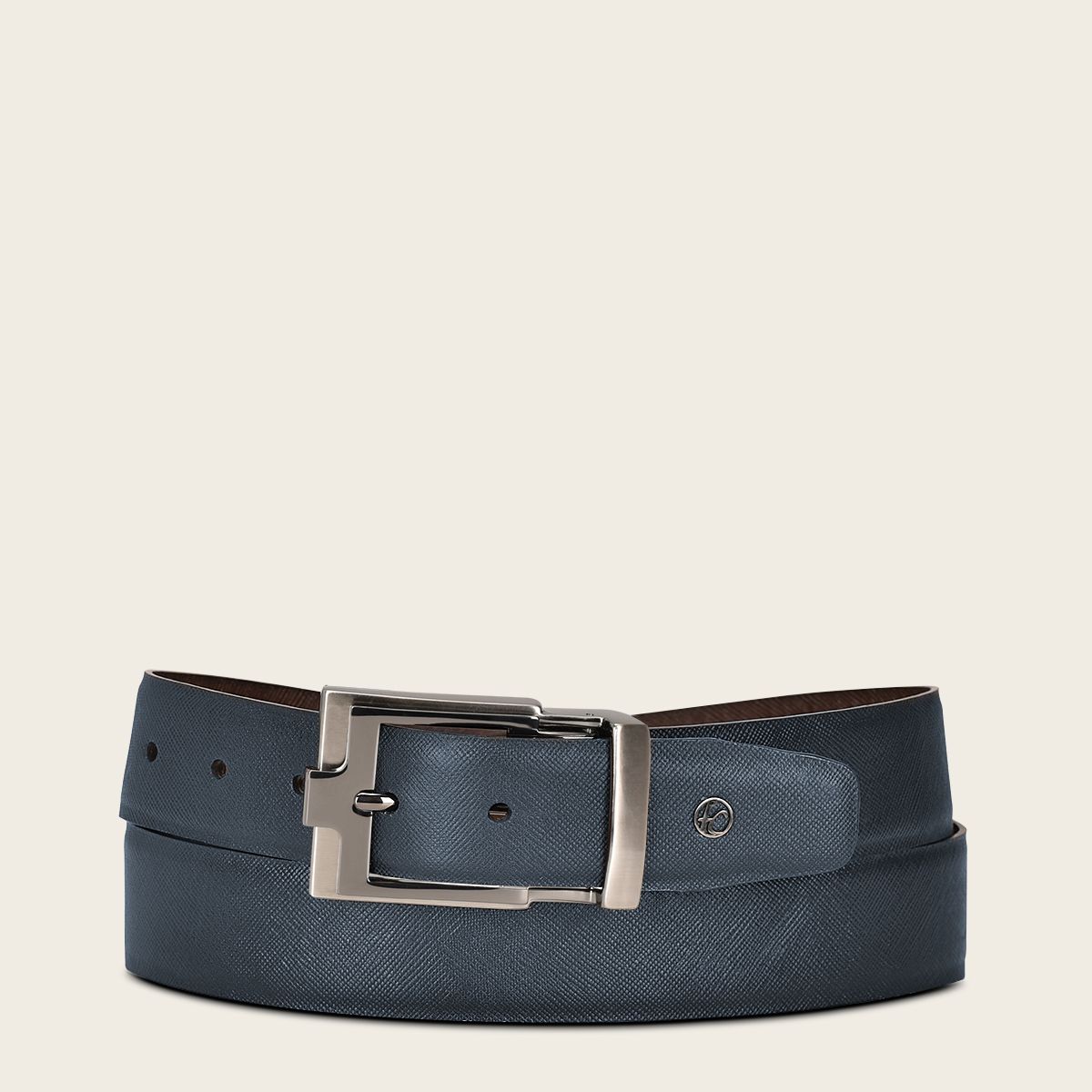 CS552RS Men's Cuadra Blue Casual Western Cowhide Leather Belt - Stylish & Durable for Everyday Wear, Jeans & Western Outfits