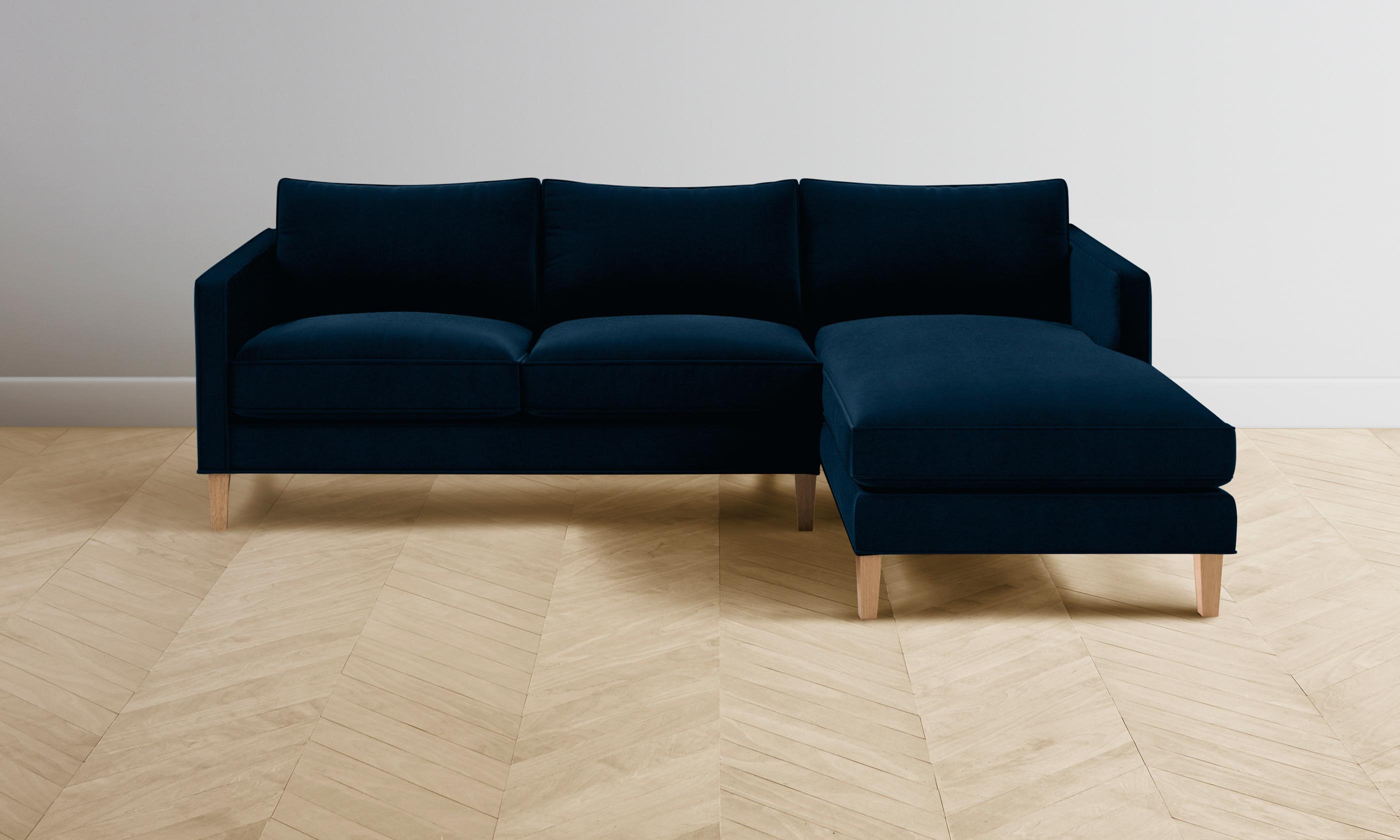Premium Crosby Sectional Sofa - Luxurious Mohair Upholstery in Admiral Blue | Perfect for Living Room, Lounge & Family Gatherings