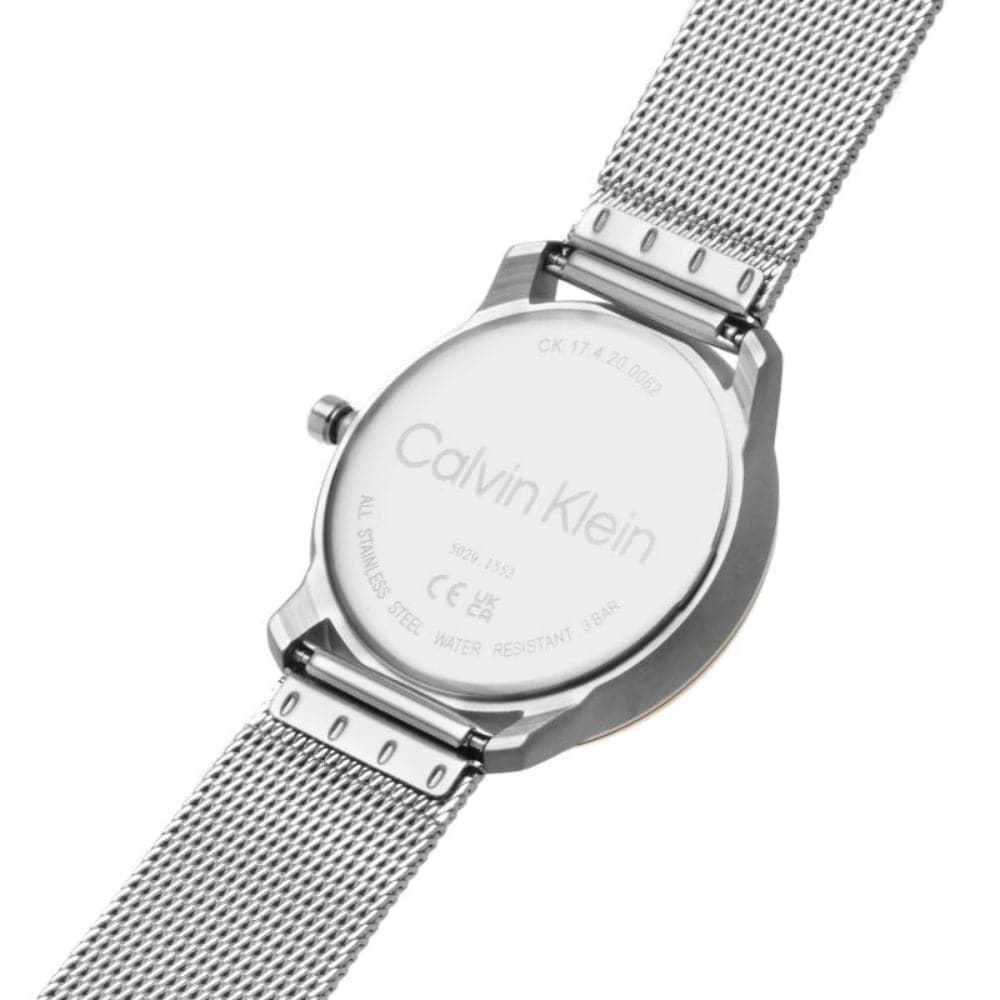 Calvin Klein Unisex Silver Dial Watch with Milanese Strap 25200033 - Perfect for Business, Casual & Everyday Wear
