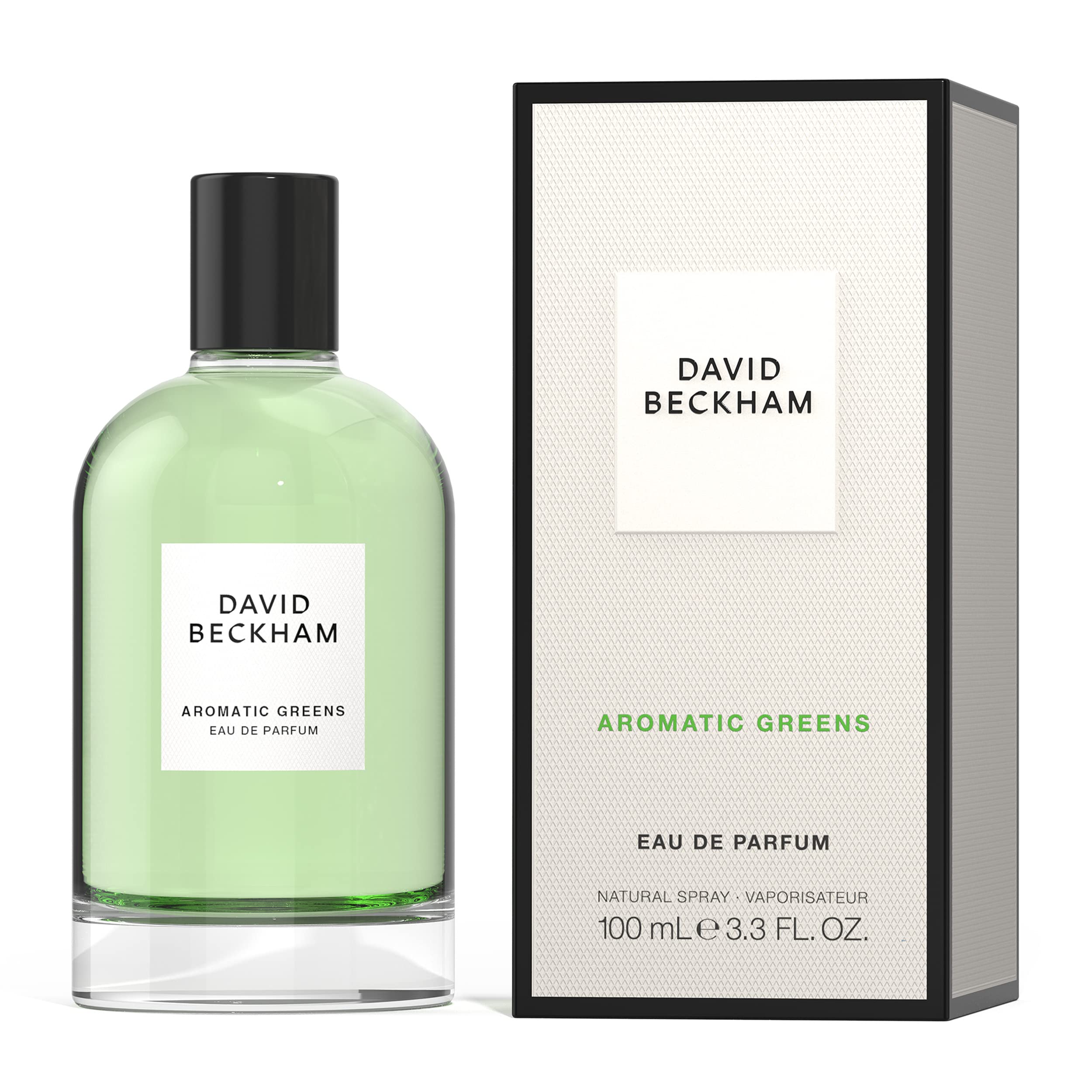 David Beckham Aromatic Greens Eau de Parfum for Men - 3.4 oz Fresh Woody Fragrance | Long-Lasting Cologne for Day & Night Wear, Work & Special Occasions