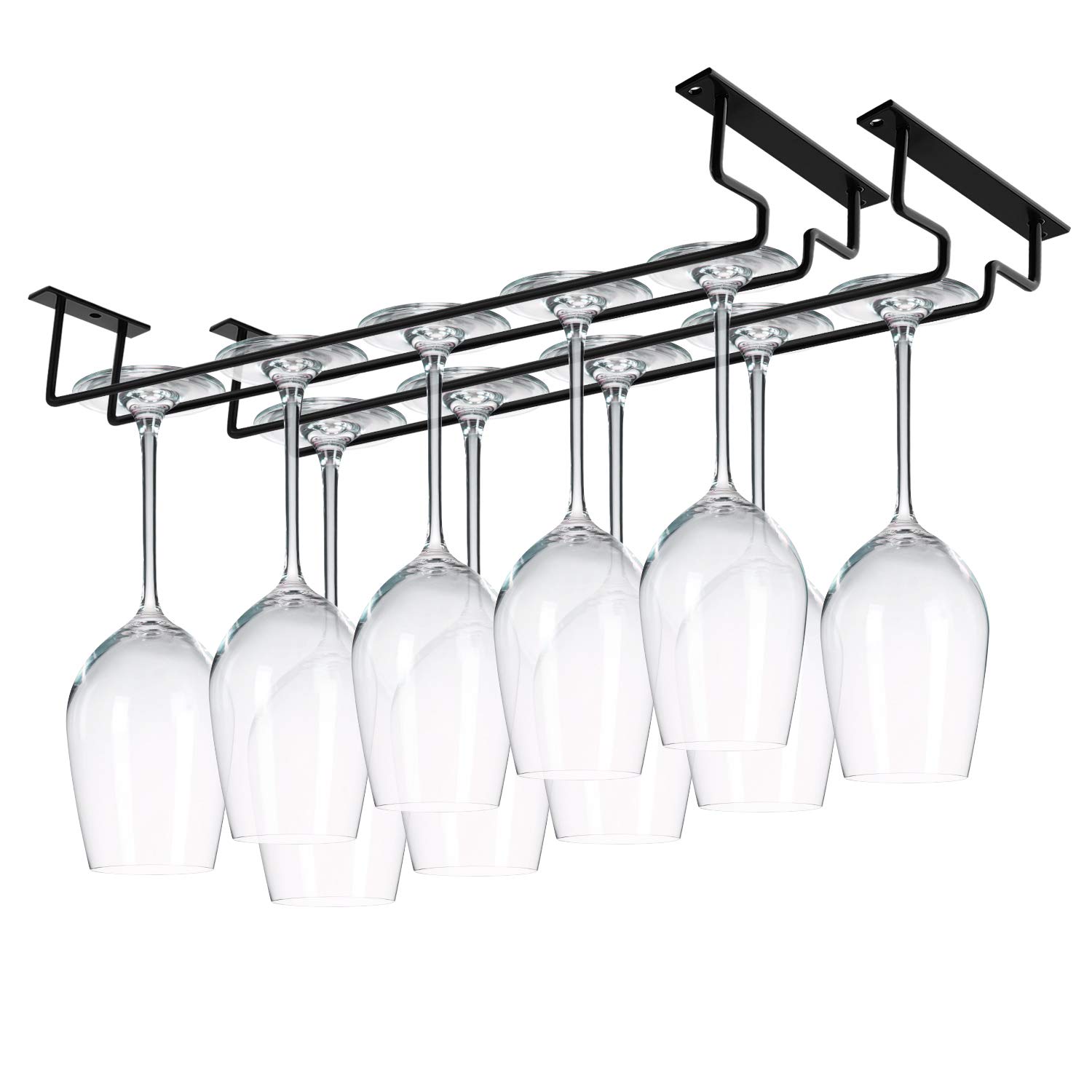 MOCOUM 2 Pack Under Cabinet Stemware Rack - 15.6