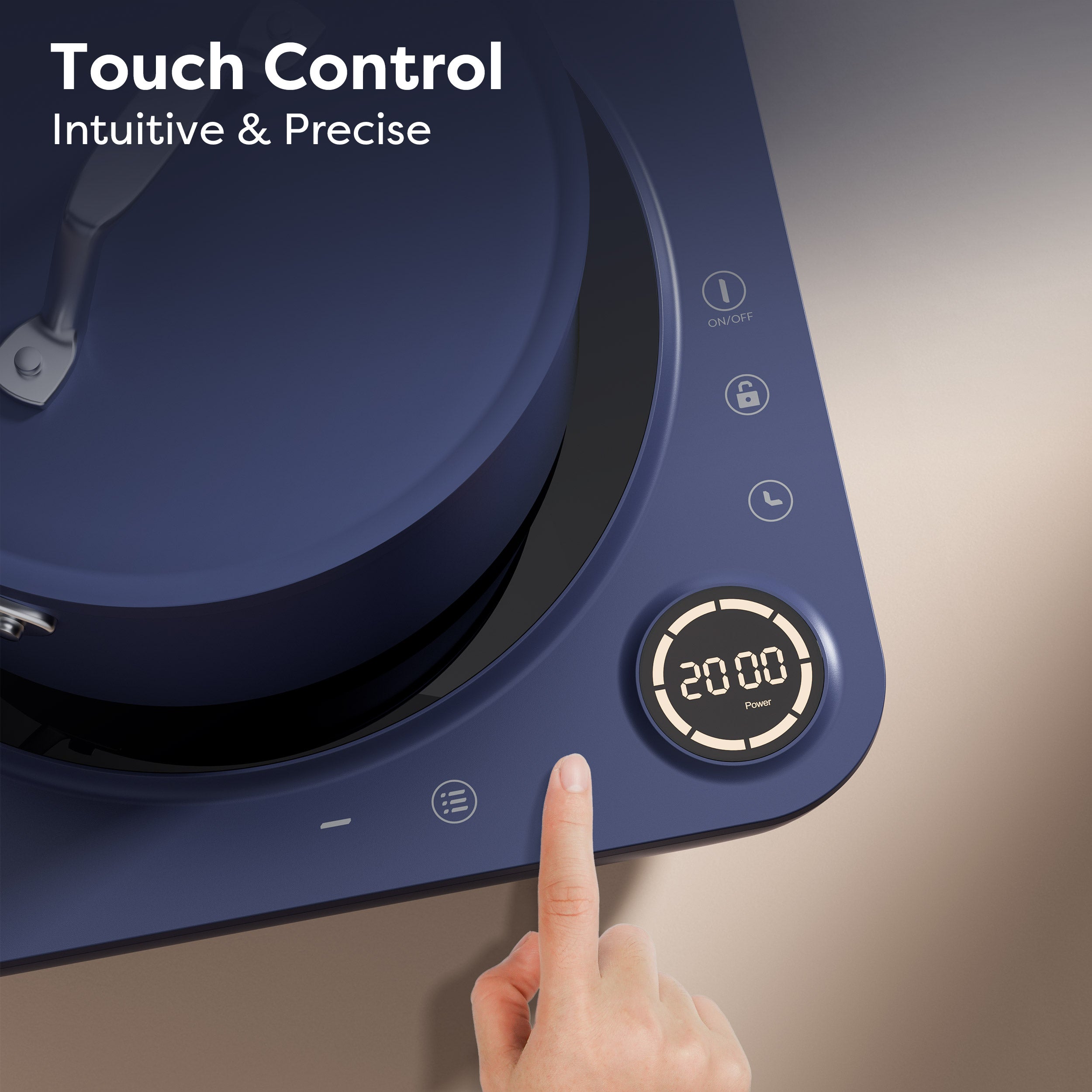 Portable Induction Cooktop 1500W - Fast Heating Electric Stove with Donut Design for Kitchen, Camping & Dorm Use