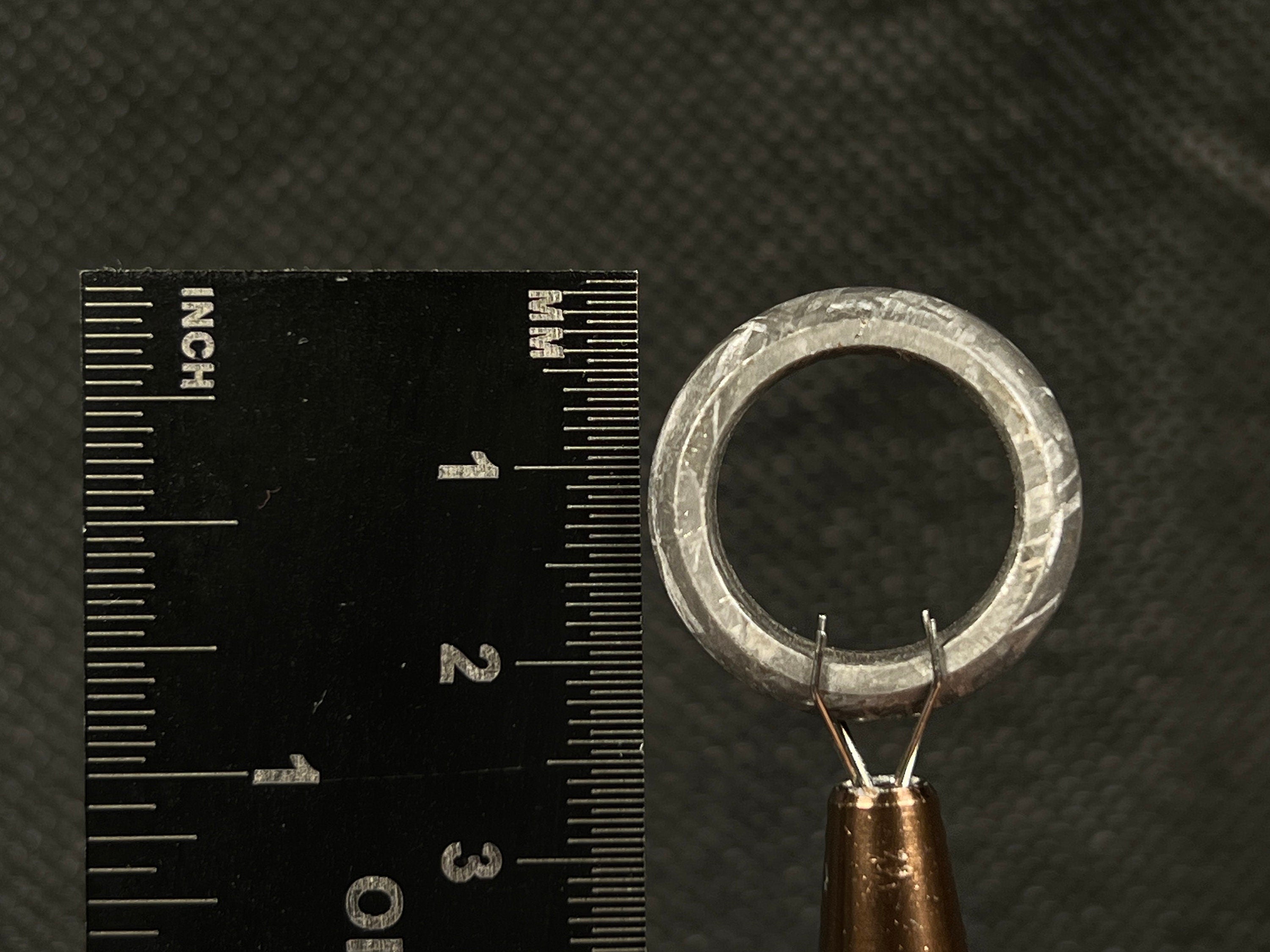 GIBEON Meteorite Ring Size 4.25 - Genuine Meteorite Wedding Band for Men & Women - Unique Space Astronomy Jewelry (B 51288) - Perfect for Engagements, Anniversaries & Cosmic-Themed Gifts