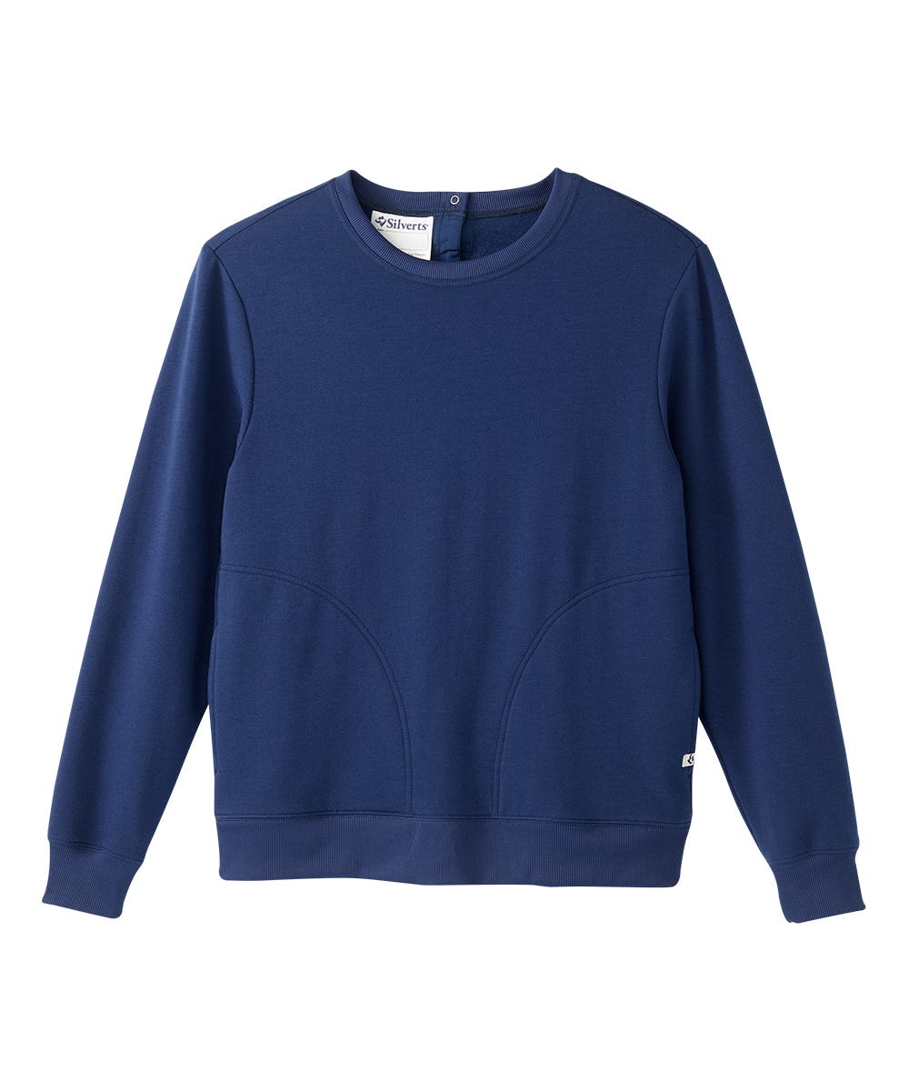 Men's Open Back Adaptive Fleece Sweatshirt - Comfortable & Easy Wear for Seniors & Disabled - Perfect for Wheelchair Users & Home Relaxation