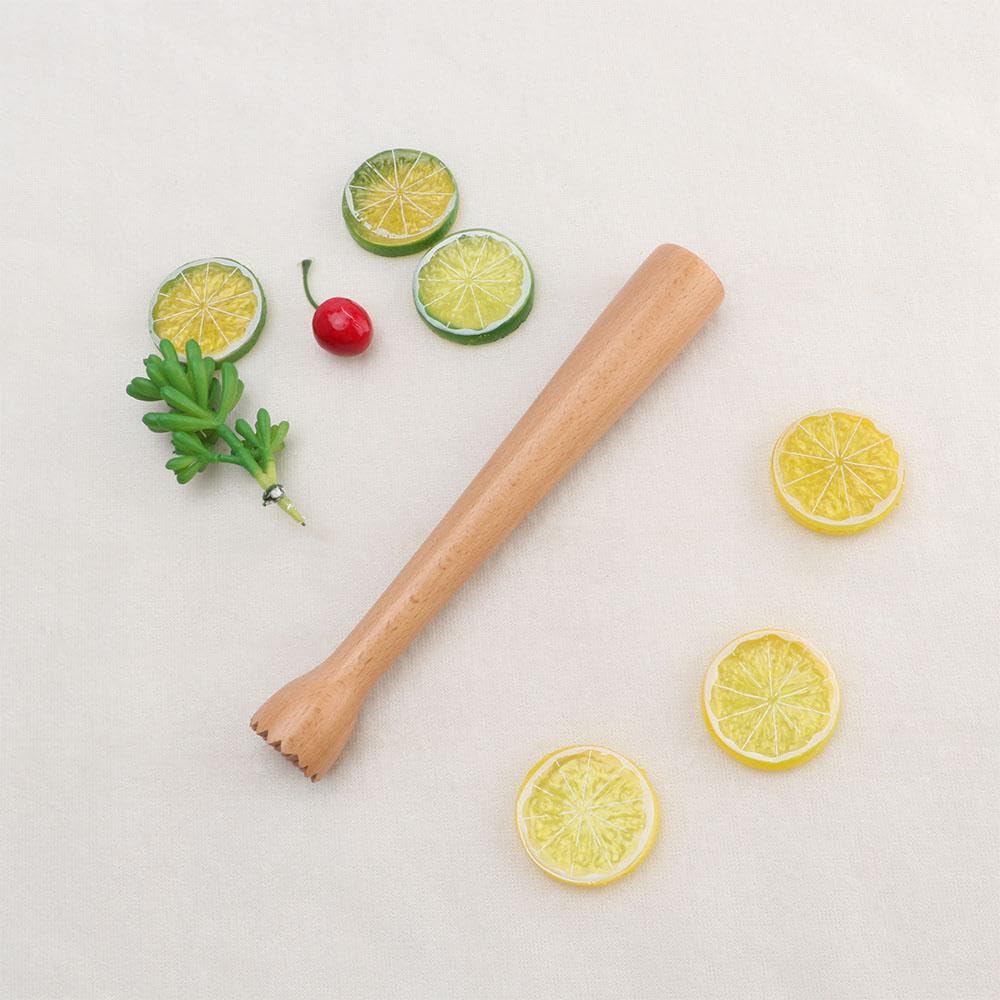 Premium Wooden Cocktail Muddler & Ice Crusher - Bar Tool for Mixing Mojitos, Old Fashioned & Mint Juleps - Perfect for Home Bars, Cocktail Parties & Professional Bartending