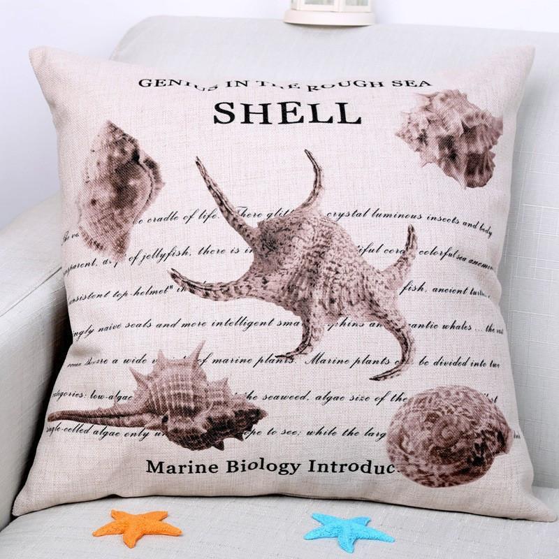 Marine Biology Collection Pillow Cover - Ocean Themed Decorative Throw Pillow Case for Living Room, Bedroom, or Dorm Decor