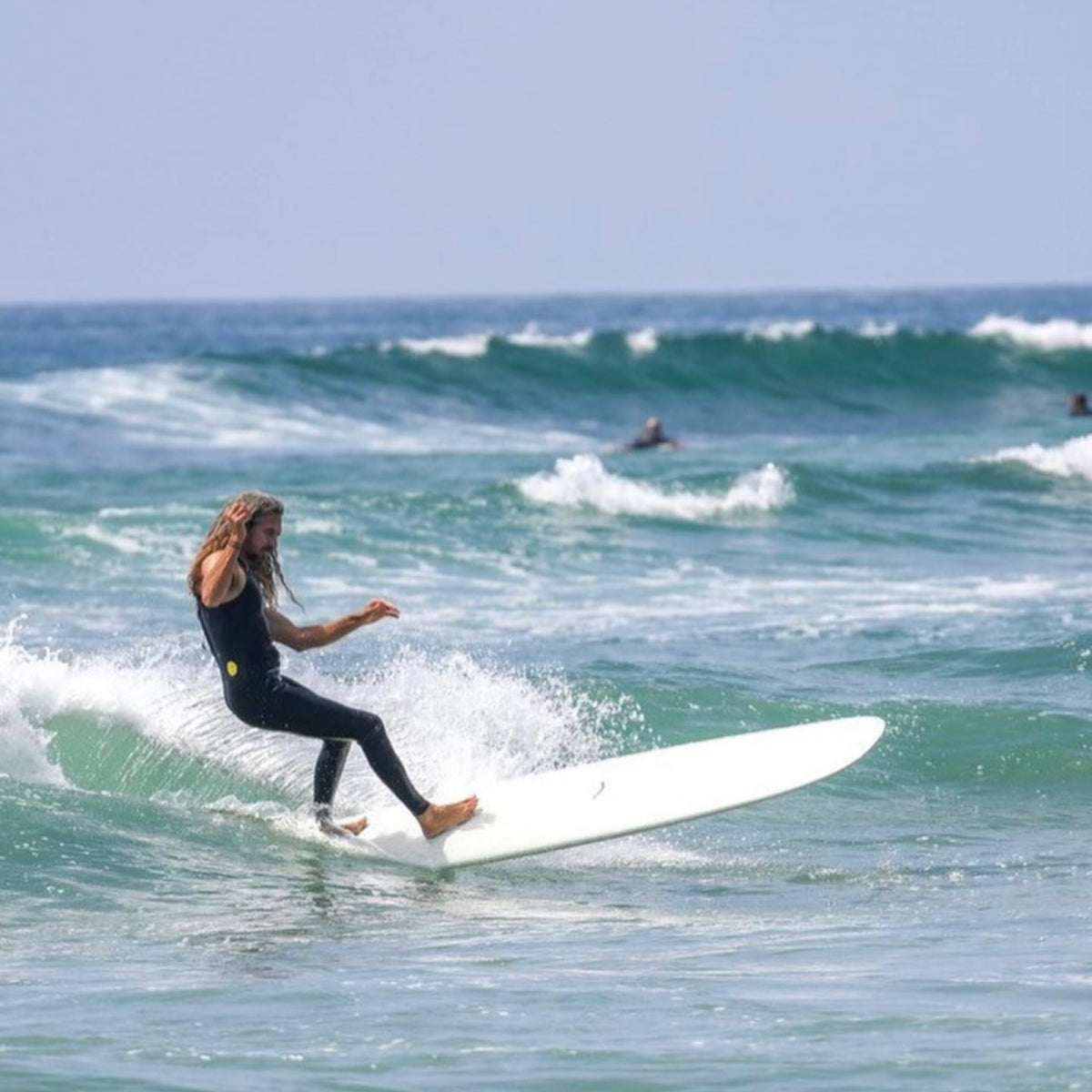 CJ Nelson Neo Classic 9'5 Surfboard - Tan Thunderbolt Silver - Premium Longboard for Wave Riding & Beach Lifestyle