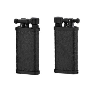 IM Corona Old Boy Arabesque Black Pipe Lighter - Premium Butane Lighter for Tobacco Pipes & Cigars - Perfect for Pipe Smokers & Collectors - Elegant Design for Home, Office & Outdoor Use