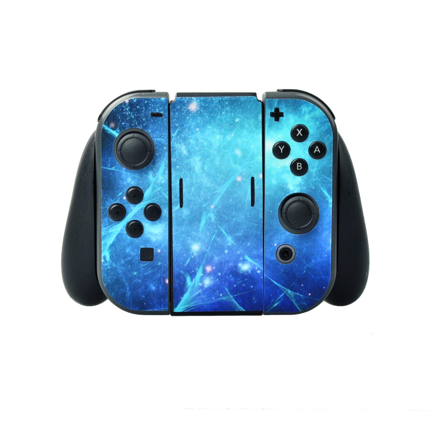 eXtremeRate Blue Galaxy Skin Sticker for Nintendo Switch Console, Joy-Con & Dock with 2 Screen Protectors - Protective Decal for Gaming Accessories | Perfect for Customizing & Protecting Your Switch Setup