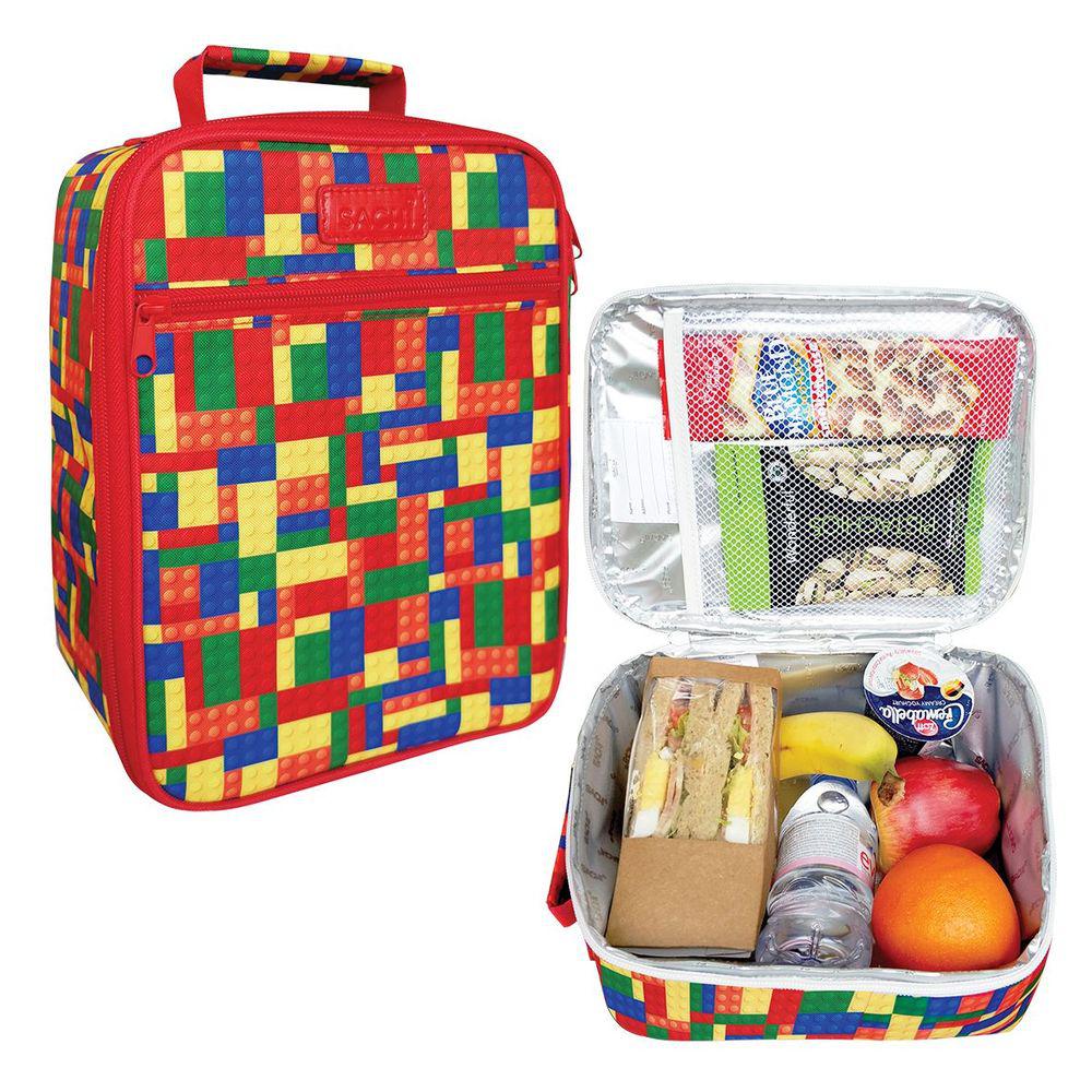 Sachi Insulated Lunch Bag Bricks - Leakproof Cooler Lunch Box for Work, School & Picnics - Perfect for Office, Travel & Outdoor Activities
