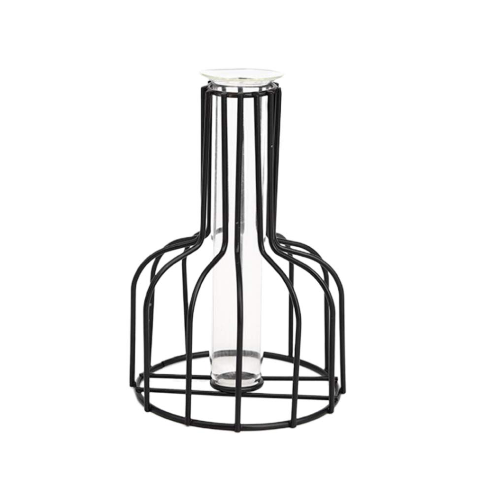 Cabilock 1pc Gold Glass Bud Vase - Elegant Dining Table Decor, Plant Vase for Home, Office Desk Topper | Perfect for Wedding Centerpieces, Floral Arrangements & Modern Home Decor