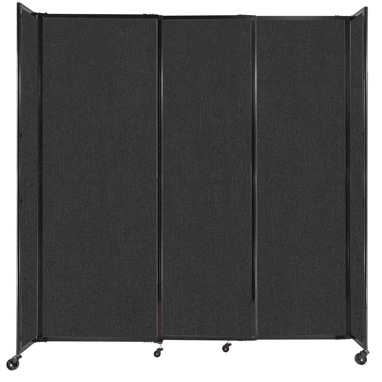 Versare Straightwall Sliding Portable Wall Partition - Freestanding Office Divider with Locking Wheels, 7'2