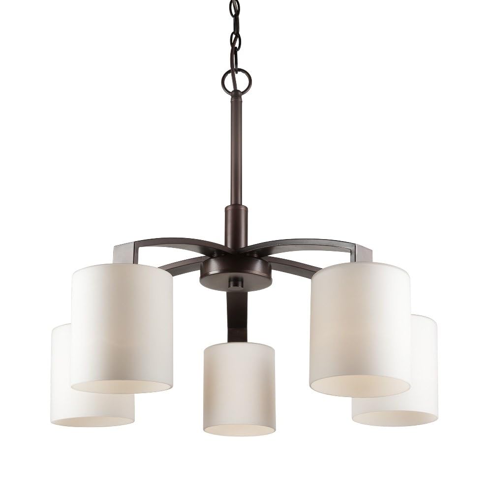 Forte 2683-05-32 5-Light Bronze Chandelier - Elegant Dining Room Lighting Fixture for Home Decor & Modern Interior Design