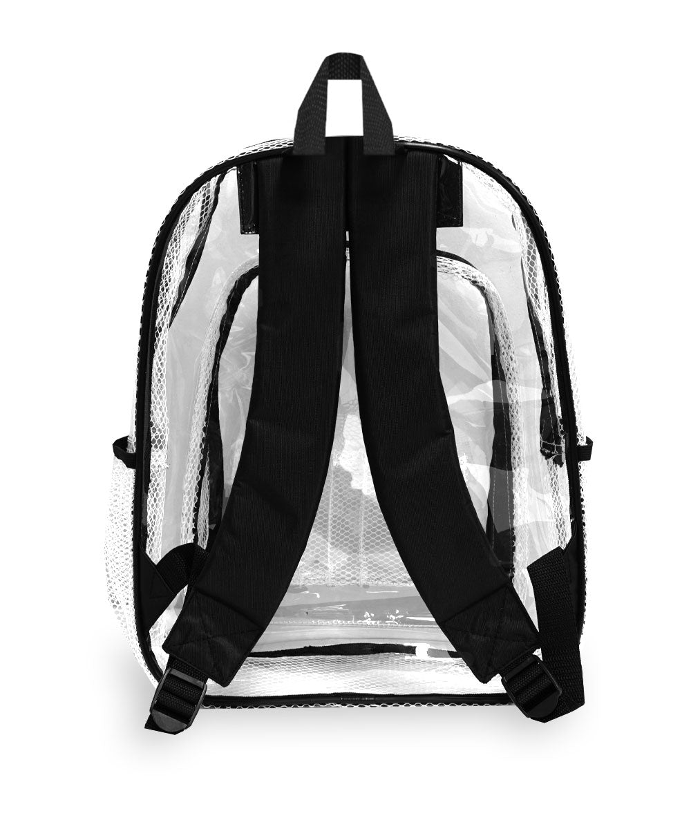 EVEREST Heavy Duty Clear Backpack - Transparent School Backpack for Work, Travel & Security Check - Waterproof & Durable TSA Approved Backpack for College, Gym & Outdoor Activities