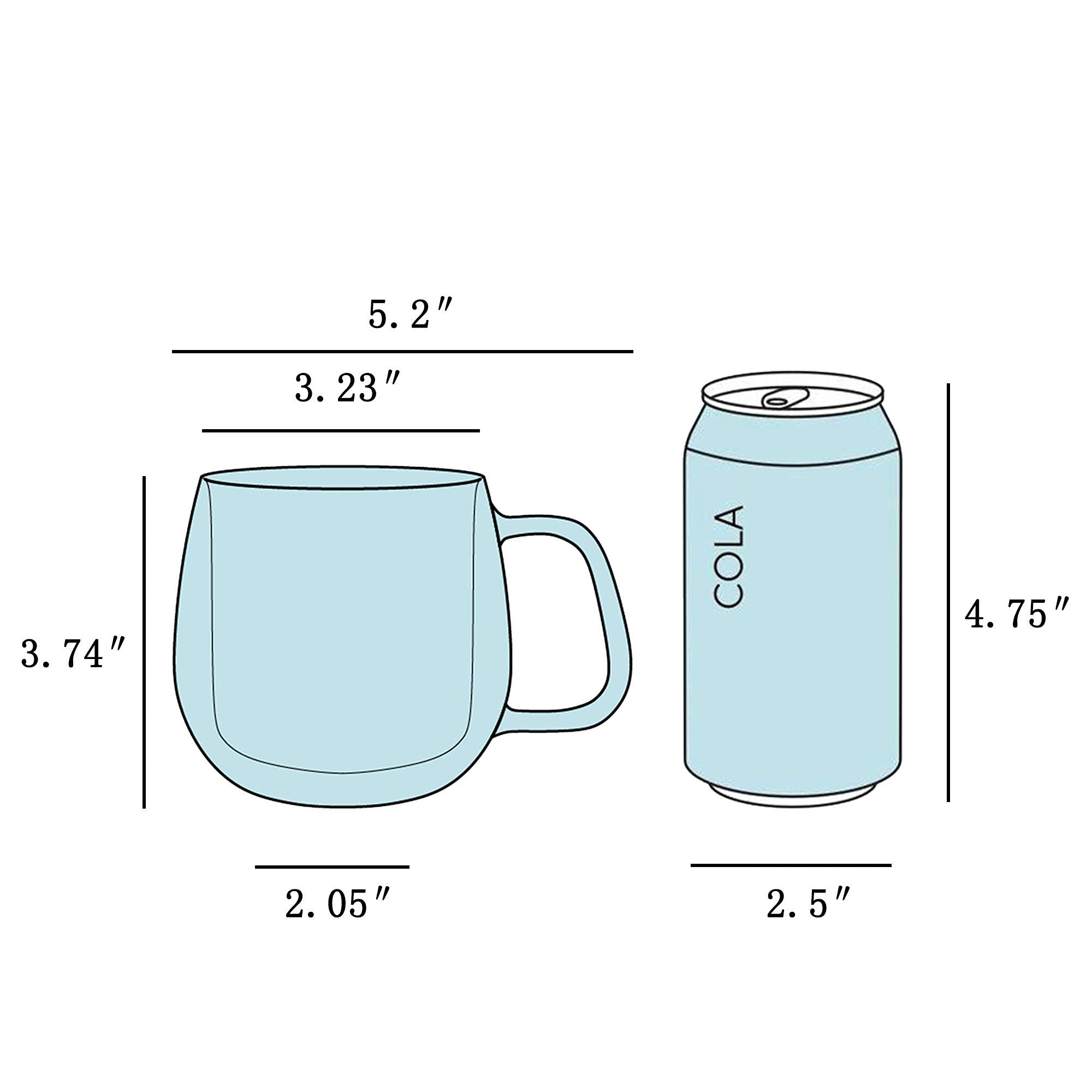 Premium Double Walled Glass Coffee Mugs Set of 4 - 11.6 oz Insulated Cups with Handle for Hot & Cold Drinks - Perfect for Latte, Espresso, Cappuccino, Milk, Americano and Iced Tea - Ideal for Home, Office, Cafe or Gift Giving