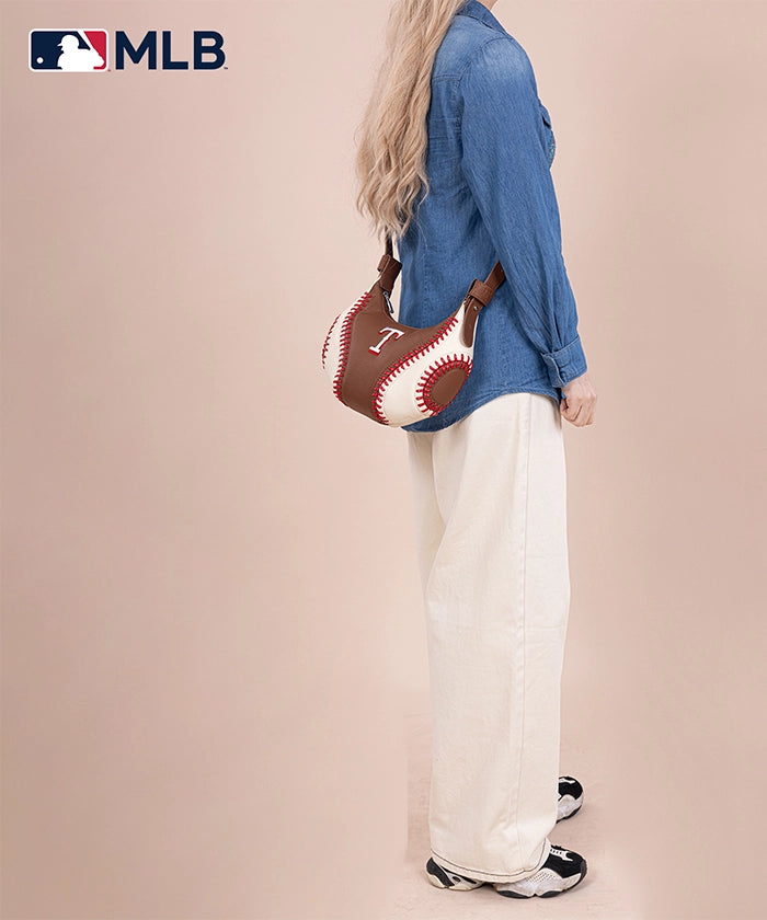 MLB Texas Rangers Team Hobo Bag - Stylish Crossbody Shoulder Bag for Women & Men - Perfect for Baseball Games, Travel & Everyday Use