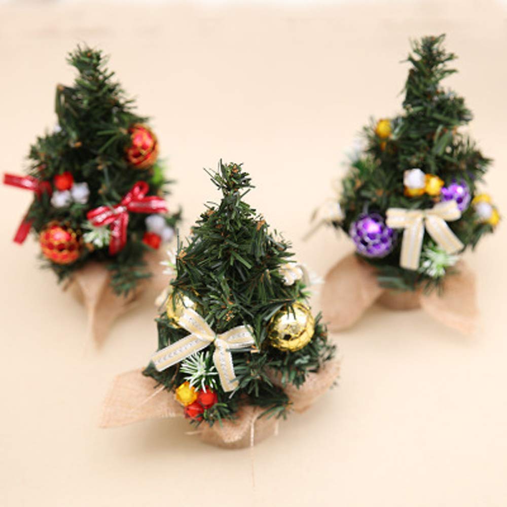 Mini Christmas Tree Decor - 20cm Small Tabletop Christmas Tree for Holiday Home Decor, Office, and Party Decorations