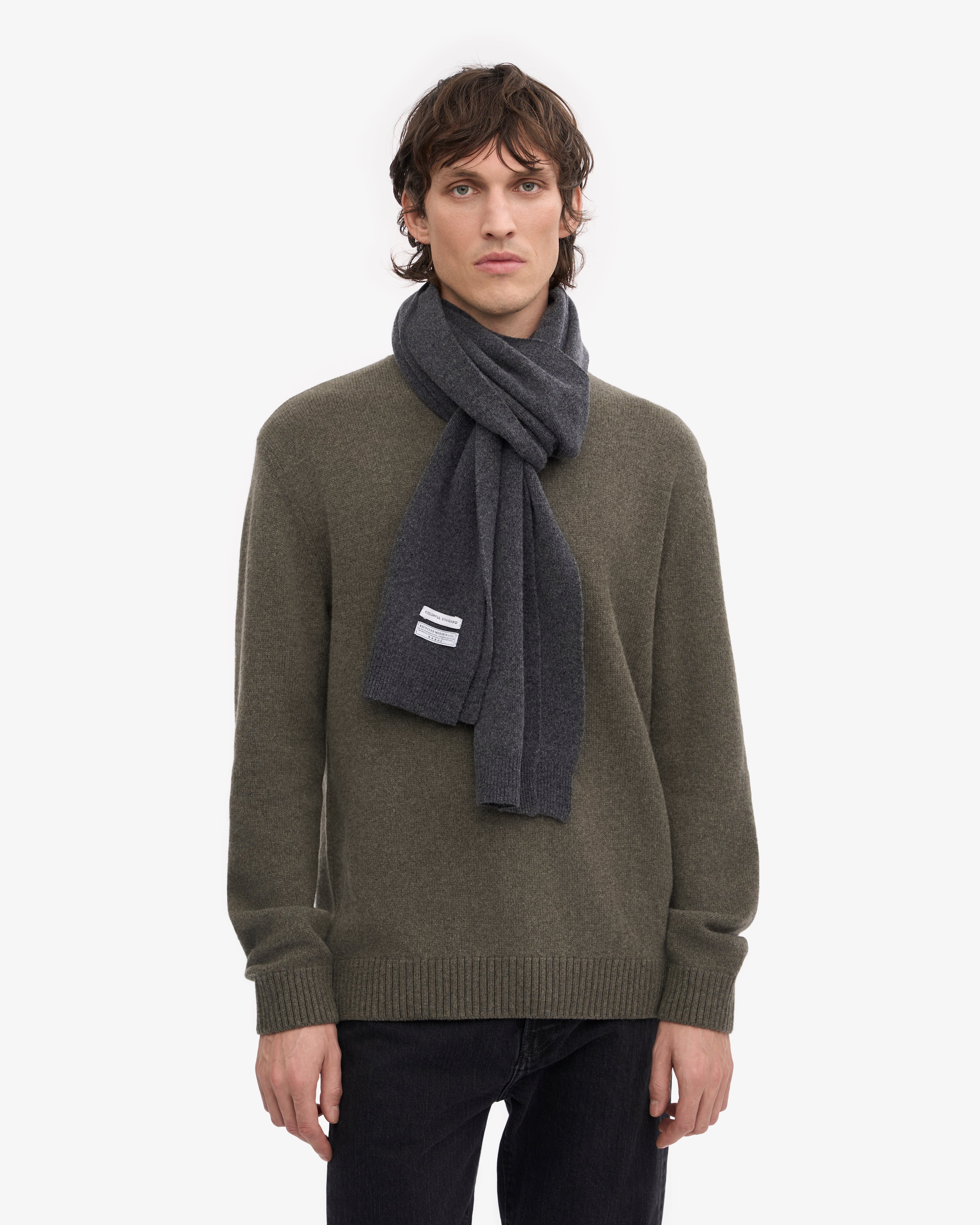 Premium Merino Wool Scarf for Men & Women - Soft & Warm Winter Accessory in Lava Grey - Perfect for Outdoor Activities & Cold Weather Fashion