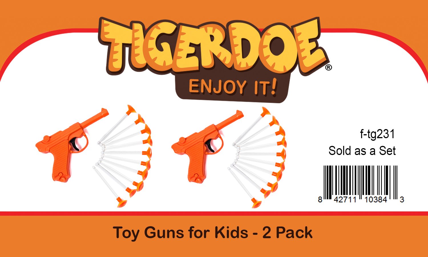 2 Pack Toy Dart Guns Set with 20 Darts - Safe Foam Blaster Toys for Kids & Adults - Fun Outdoor Shooting Games for Boys Girls Birthday Parties & Backyard Activities - Tigerdoe