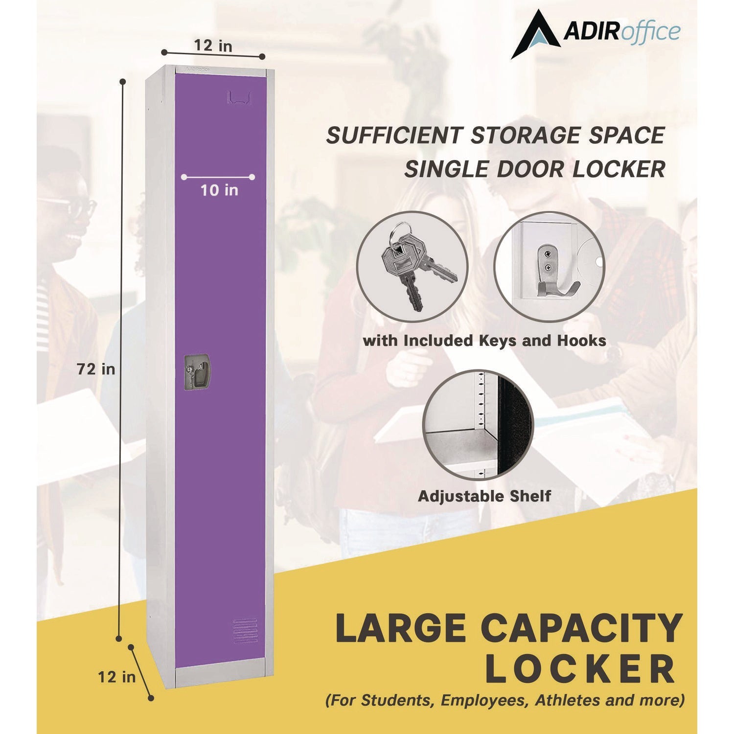 Steel Storage Locker - 1 Compartment, 12