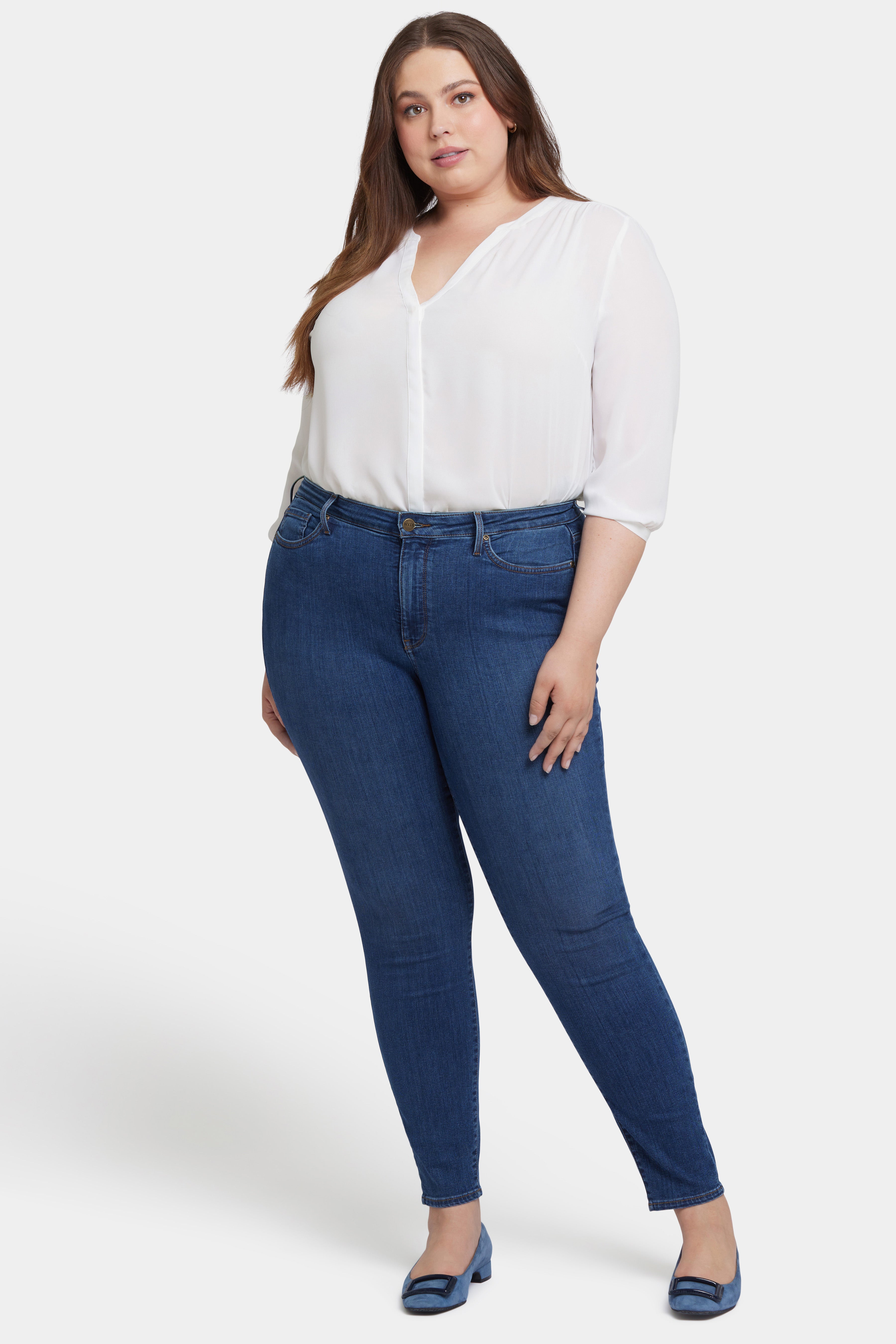 Ami Skinny Jeans for Women - Plus Size High Waist Stretch Denim Pants in Cooper Color | Perfect for Casual Wear, Date Night & Office Outfits